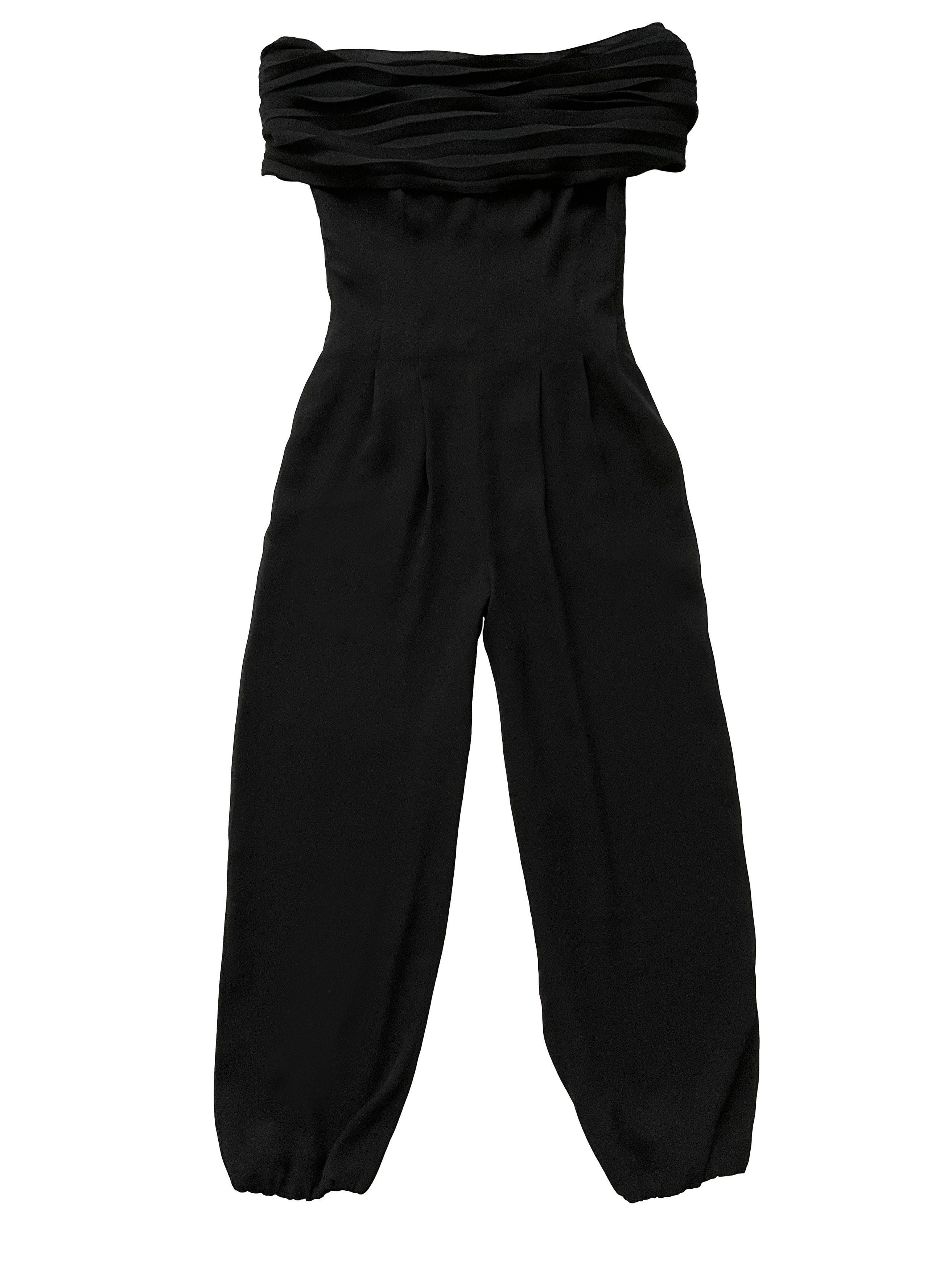 Armani ⚡️QUICK SALE⚡️1980s Armani Sheer Off Shoulder Jumpsuit Size 27" / US 4 / IT 40 - 1 Thumbnail