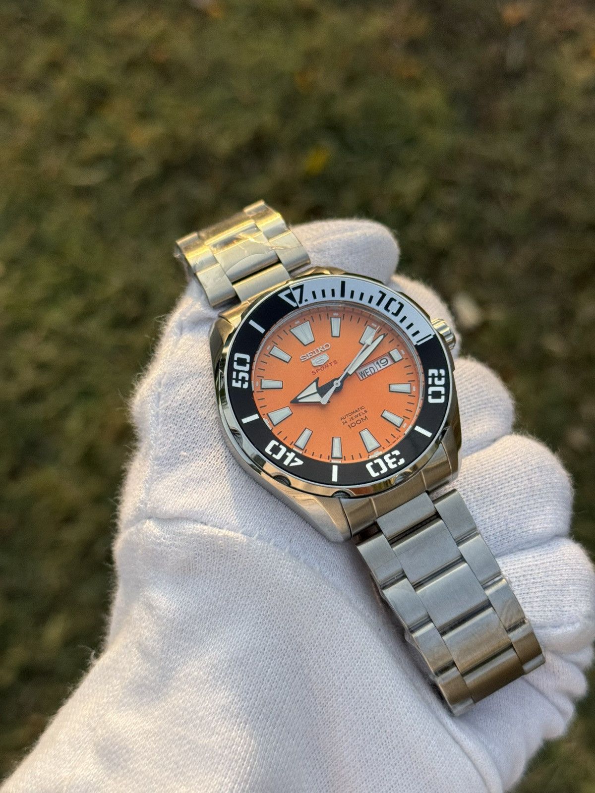 Seiko Seiko 5 Sports – black Diver Bezel– Automatic men watch Size 38 - 7 Thumbnail