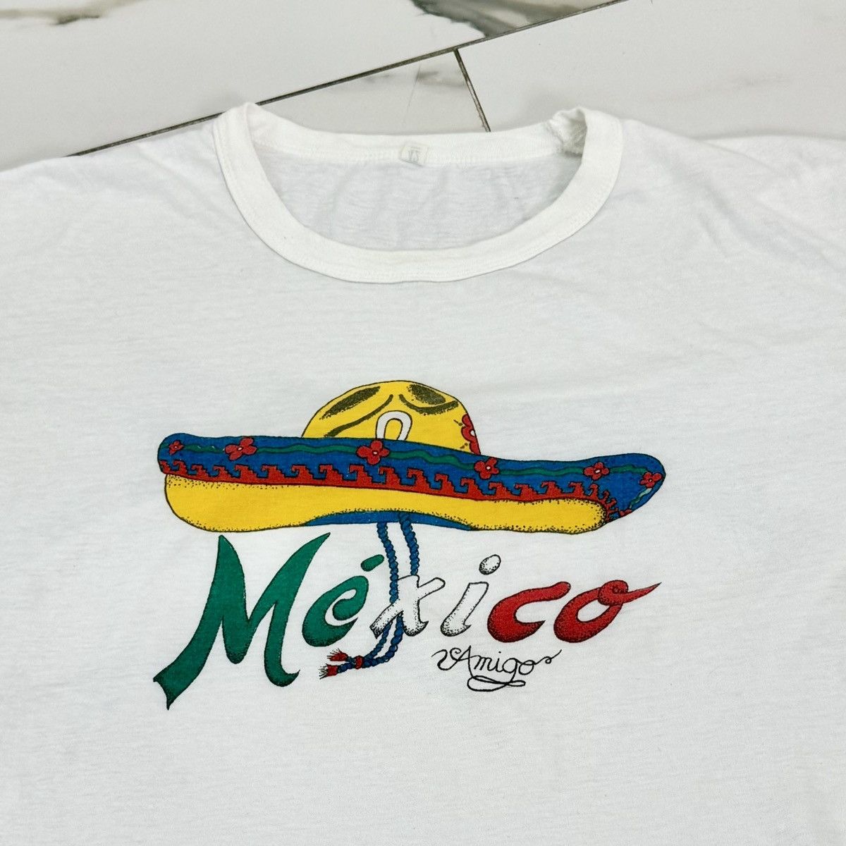Vintage VINTAGE 80s MEXICO TEE! Size US L / EU 52-54 / 3 - 3 Thumbnail