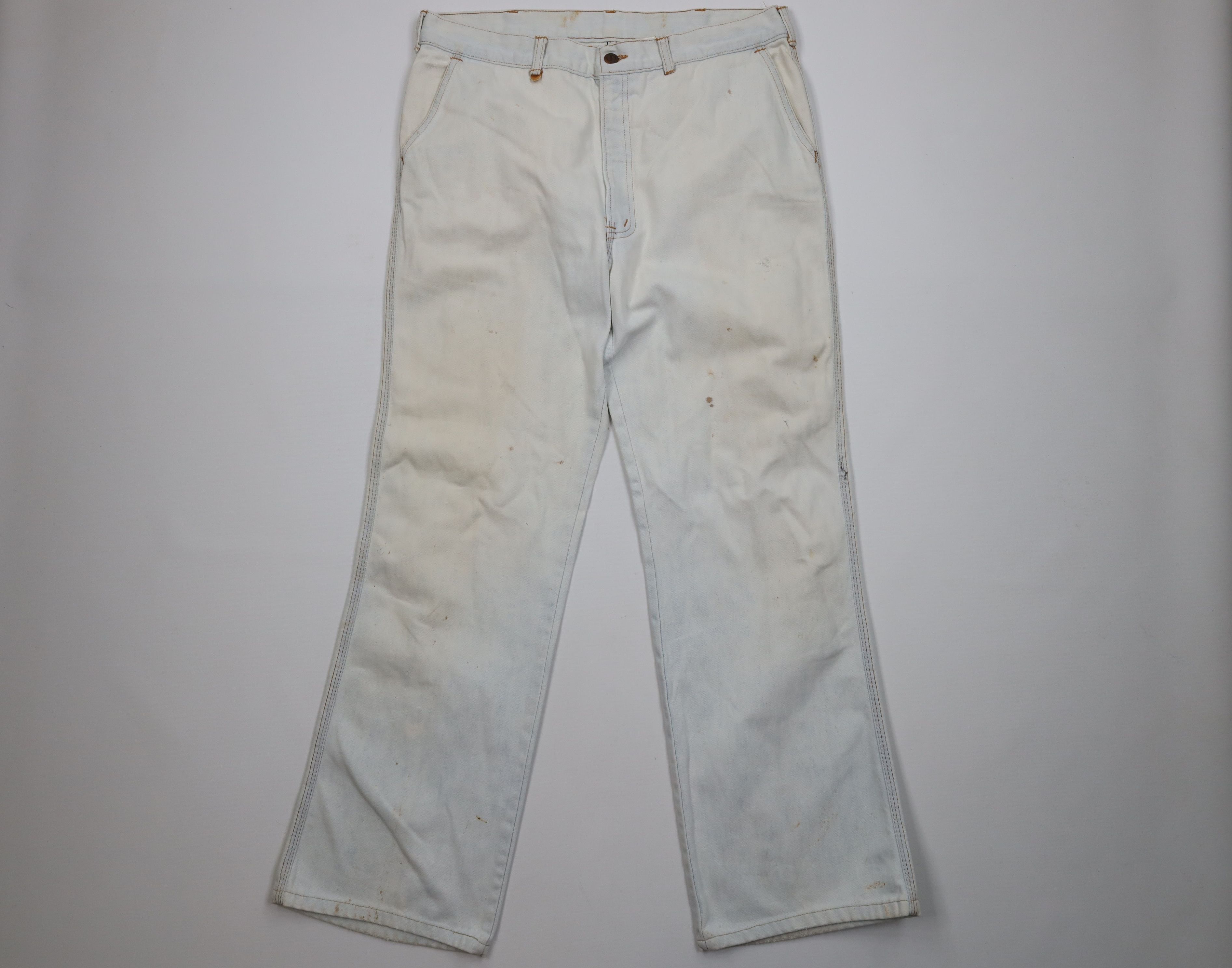 Vintage Vintage 70s Streetwear Flared Wide Leg Denim Jeans Blue Size US 36 / EU 52 - 1 Thumbnail