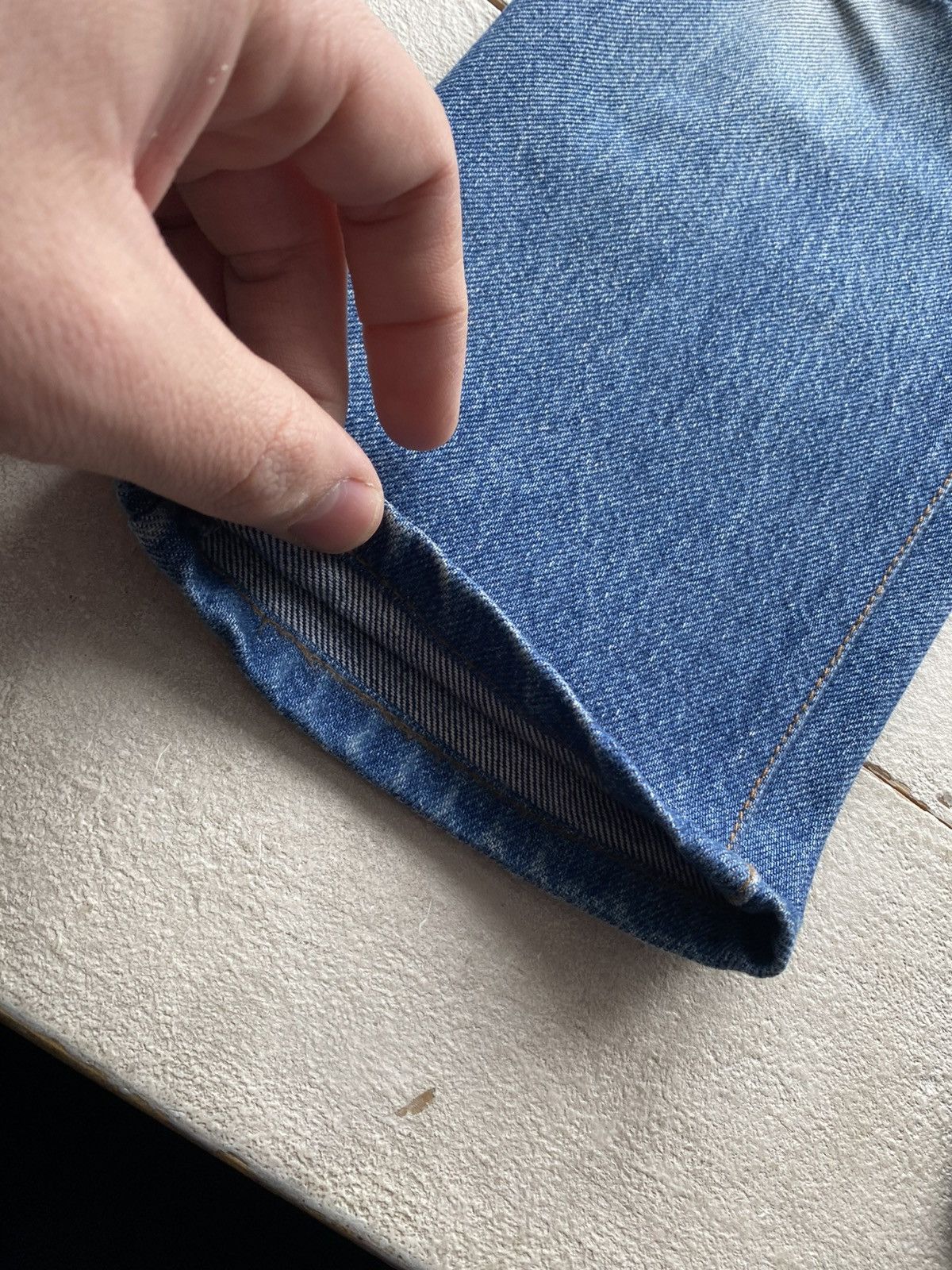 Edwin Japanese Vintage Edwin Distressed Slim Tapered Fit Jeans Size US 30 / EU 46 - 5 Thumbnail