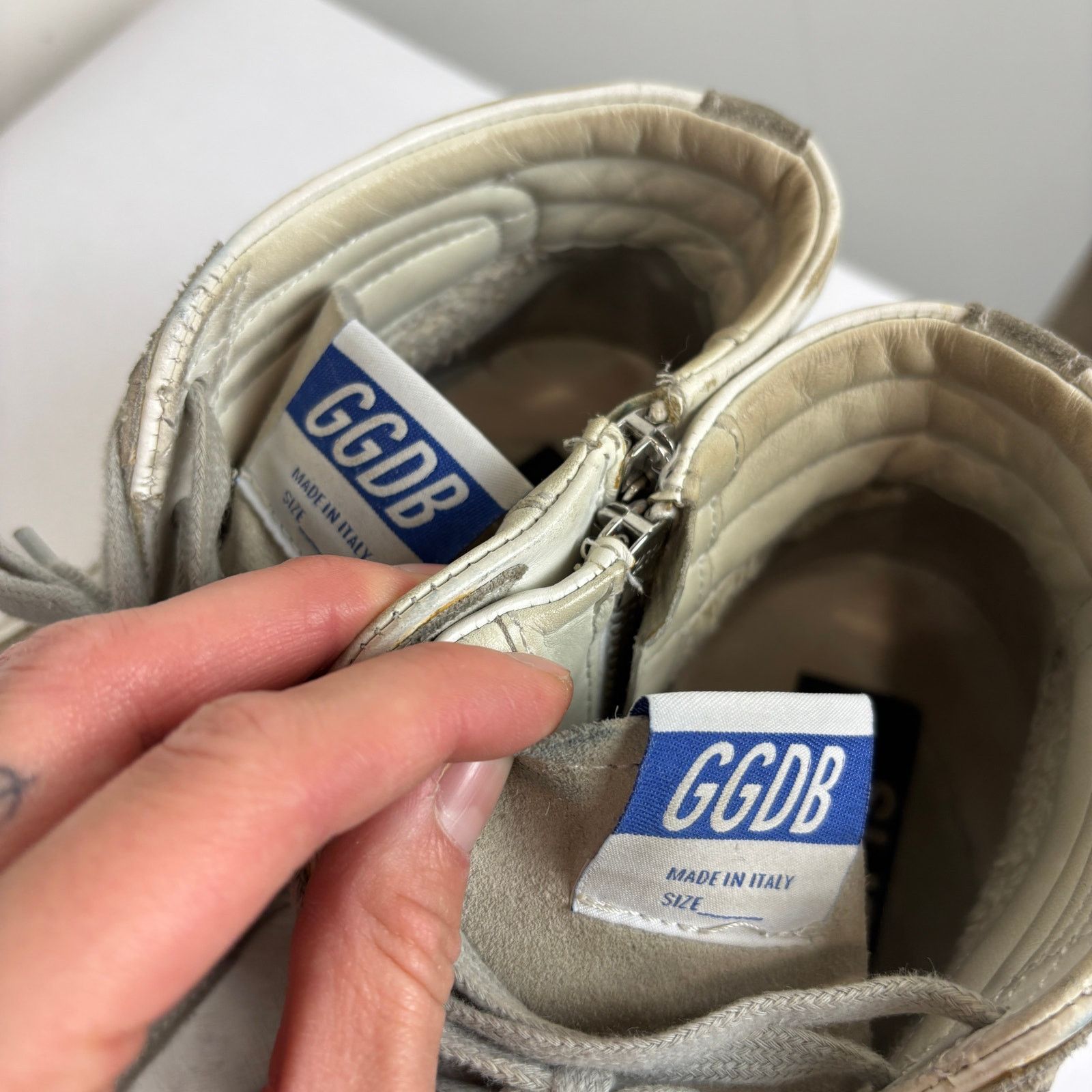 Golden Goose Golden Goose GGDB Slide High Top Leather Sneakers Men's 43 Size US 10 / EU 43 - 13 Thumbnail