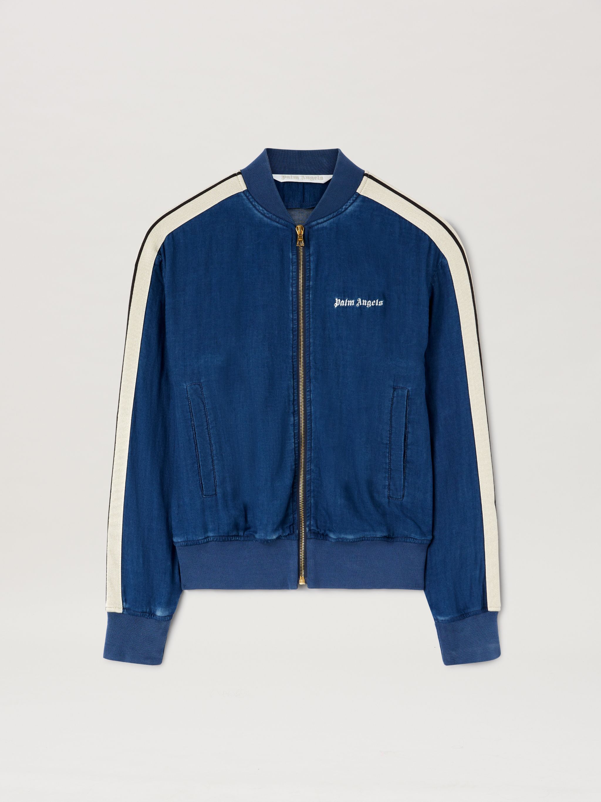 Palm Angels o1s22i1n0824 Chambray Track Sweatshirt in Blue Size M / US 6-8 / IT 42-44 - 1 Thumbnail