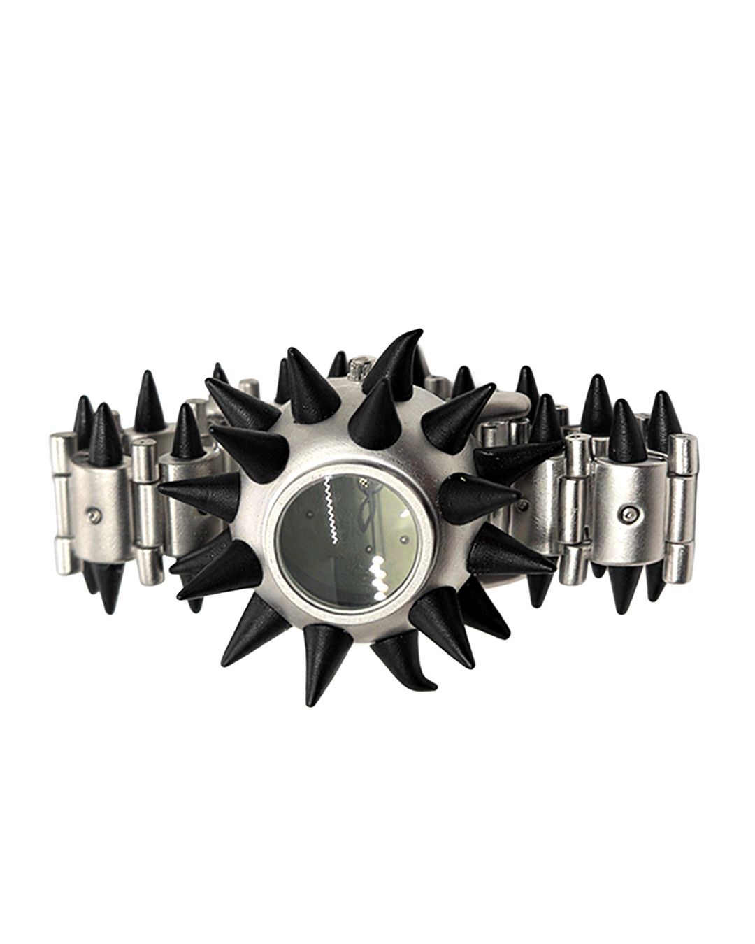 Japanese Brand Rare Spiked Stainless Steel Watch / Goth Punk Cyber Japan Size ONE SIZE - 2 Thumbnail