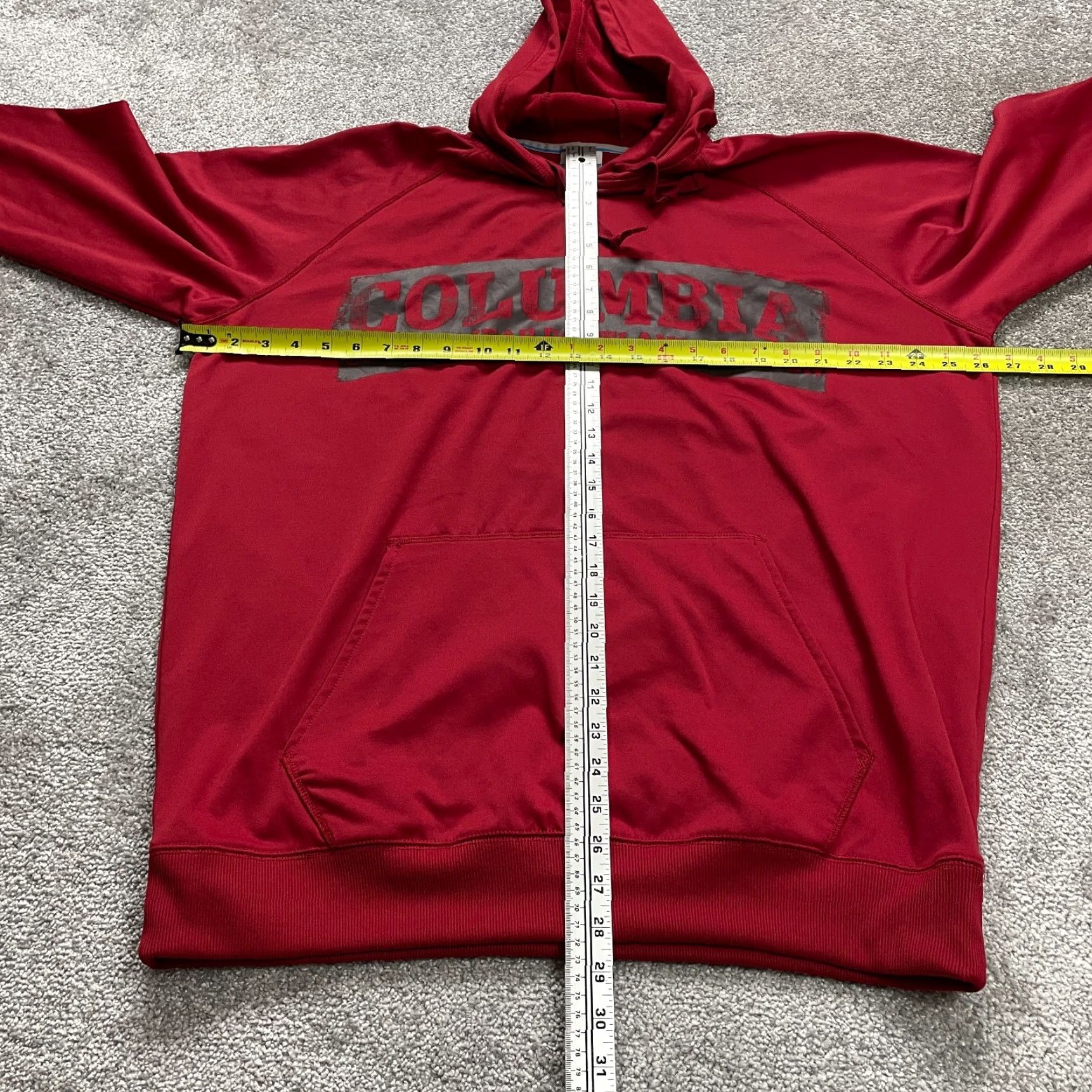 Vintage Columbia Hoodie Sweatshirt Mens XL Red Pockets Fleece Pullover Jacket Graphic Size US XL / EU 56 / 4 - 3 Thumbnail