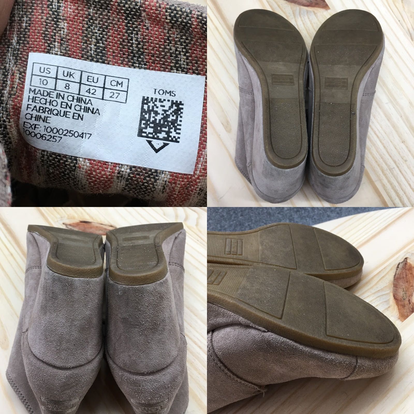 Toms TOMS Ankle Boots Womens 10 Brown Desert Round Toe Laced Up Wedge Heel Suede Boots Size US 10 / IT 40 - 9 Thumbnail