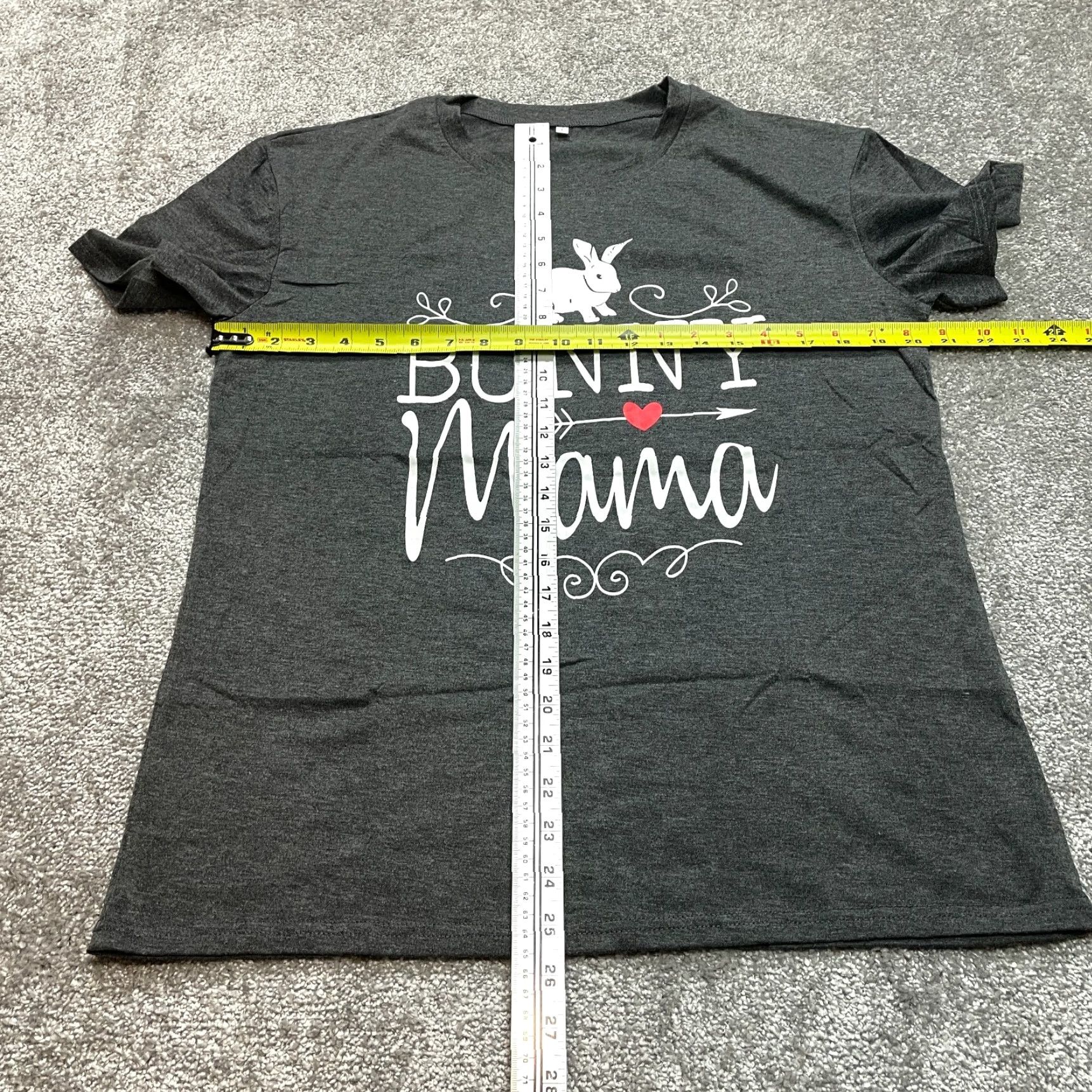 Logo 7 VINTAGE Unbranded Shirt Womens L Gray Bunny Mama Logo Short Sleeve Casual New NWOT Size L / US 10 / IT 46 - 4 Thumbnail