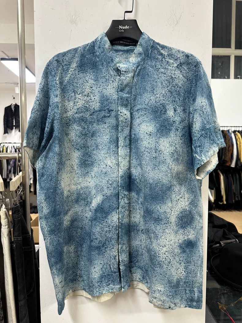 Issey Miyake Issey Miyake Men Frost Effect Short Sleeve Shirt Size US M / EU 48-50 / 2 - 2 Thumbnail