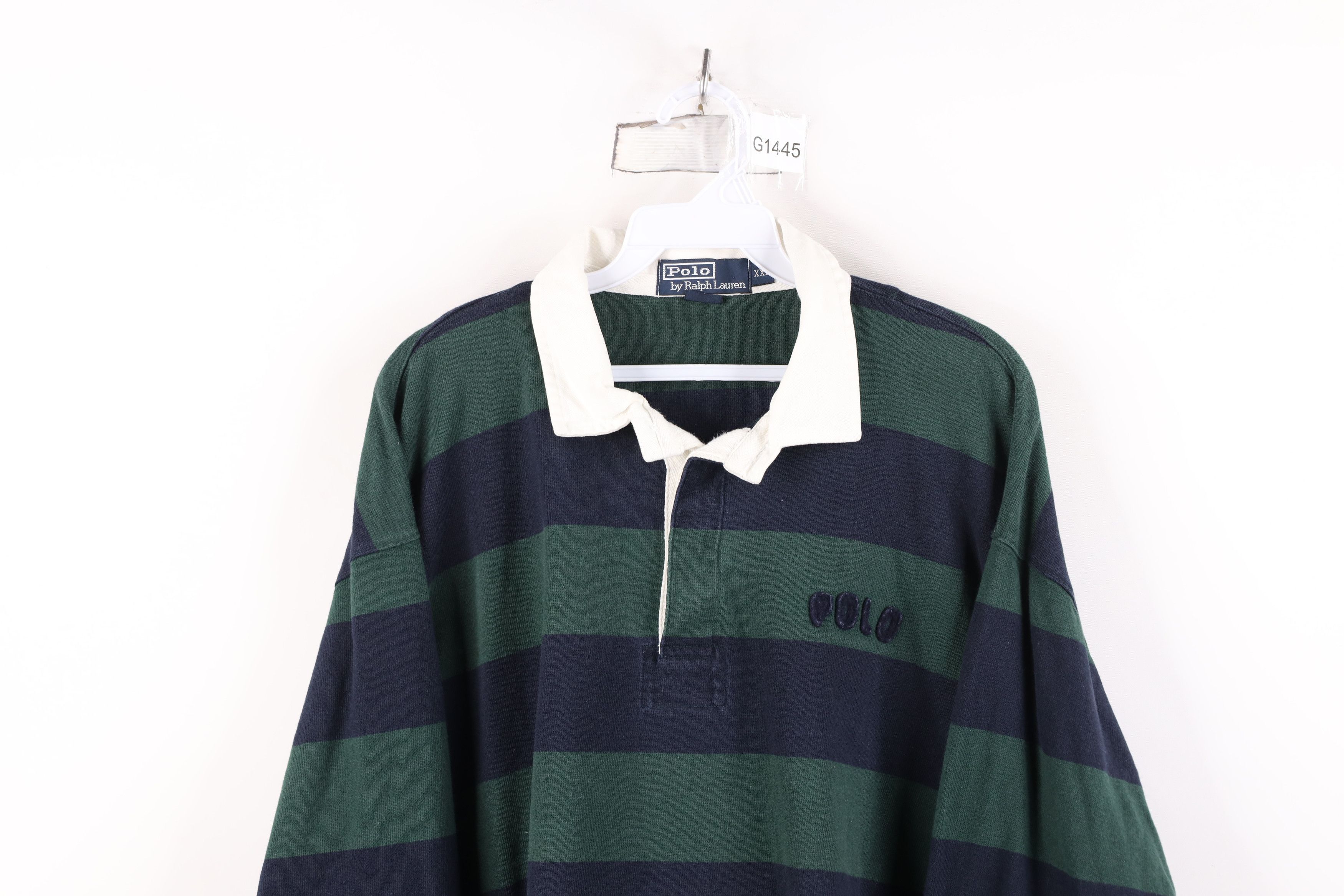 Ralph Lauren Vintage 90s Ralph Lauren Long Sleeve Rugby Polo Shirt Size US XXL / EU 58 / 5 - 2 Thumbnail