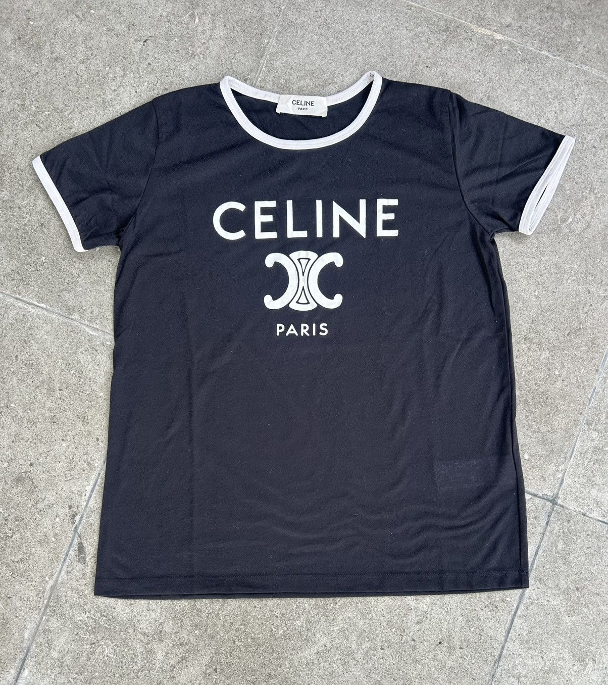 Celine Celine Paris T-shirt Cotton Jersey Size L / US 10 / IT 46 - 1 Thumbnail