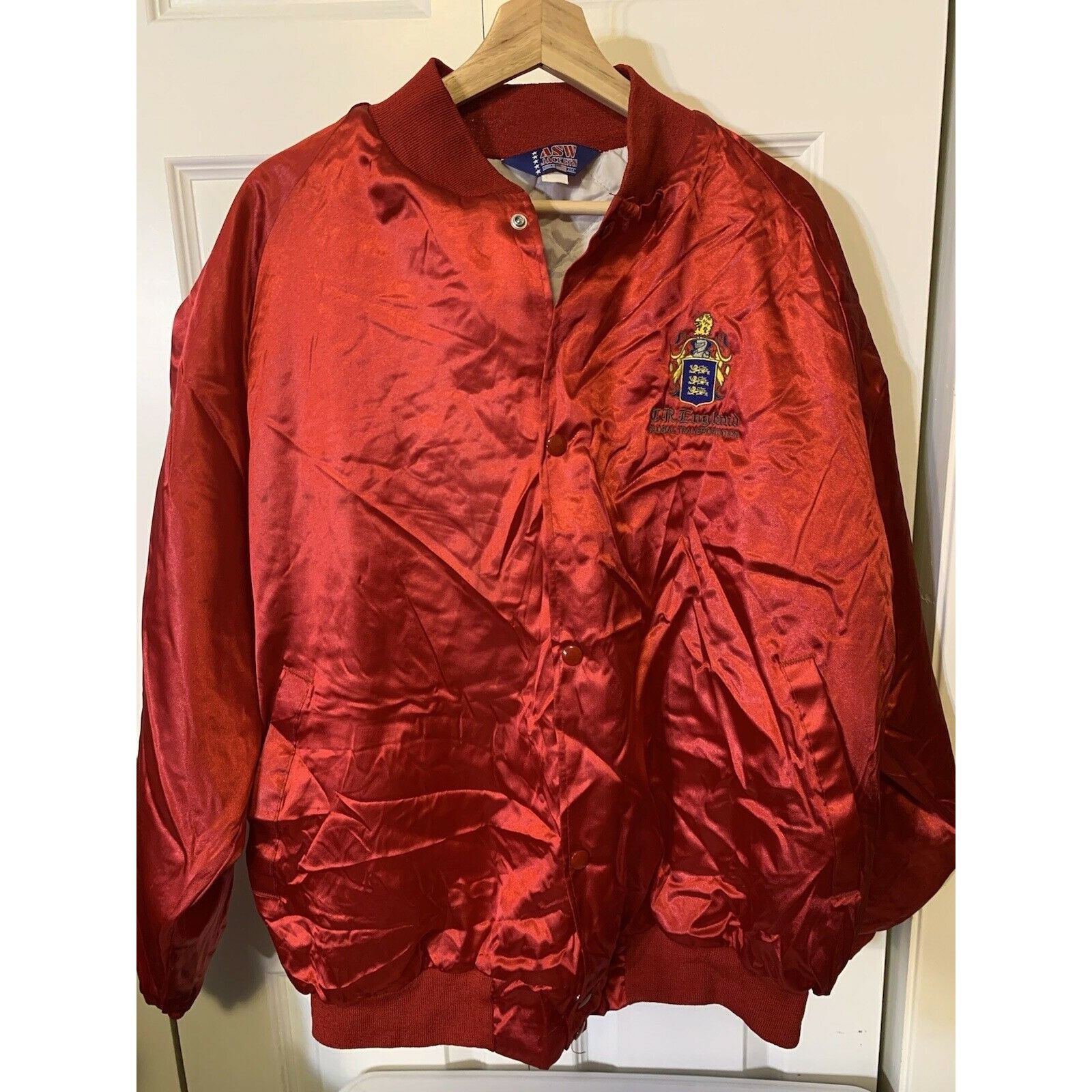 Vintage C.R. England Freight Global Transportation Satin Trucker Jac Size US XL / EU 56 / 4 - 4 Thumbnail
