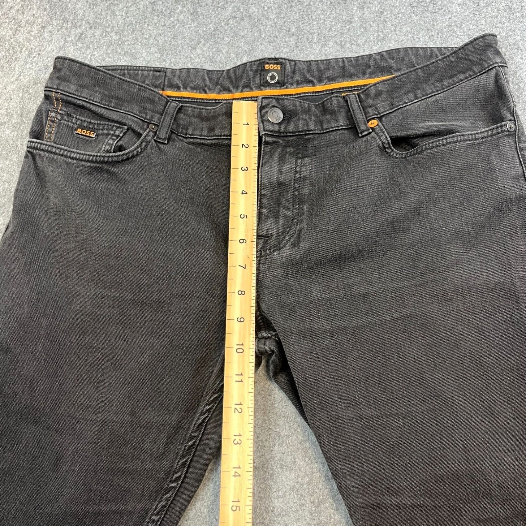 Hugo Boss HUGO BOSS Denim Jeans Slim Fit 38 32 Black Dark Wash Delaware BC-L-C Jeans Mens Slim Fit 38 waist - No extra text Size US 38 / EU 54 - 5 Thumbnail