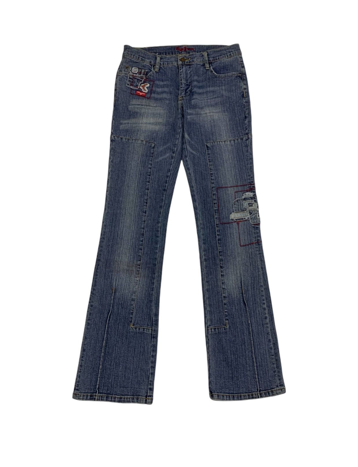 Japanese Brand × Le Grande Bleu (L.G.B.) × Pepe Jeans Pepe Jeans Patchwork Slim Stretchable Jeans Size 30" / US 8 / IT 44 - 3 Thumbnail
