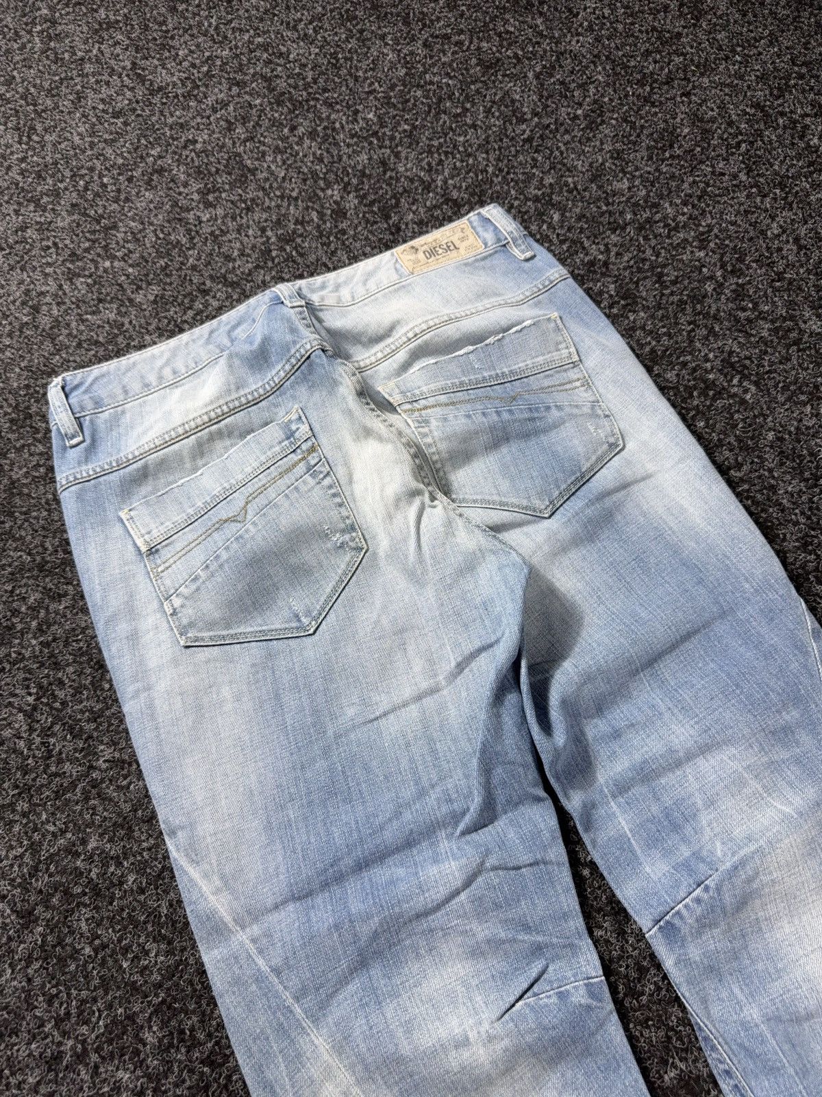Diesel Luxury 00s Diesel Fayza Relaxed Tapered Rock Punk Jeans Y2K Size 29" - 14 Thumbnail