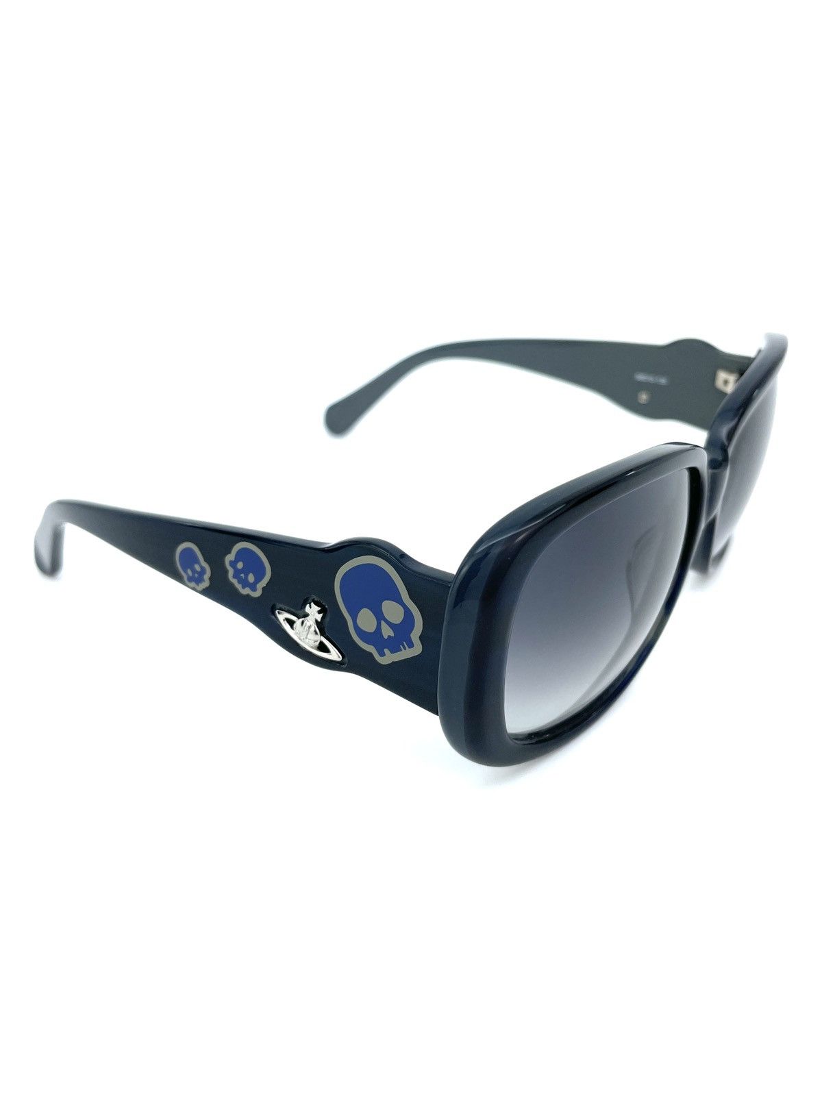 image of Vivienne Westwood Skull Orb Sunglasses in Blue, Men's