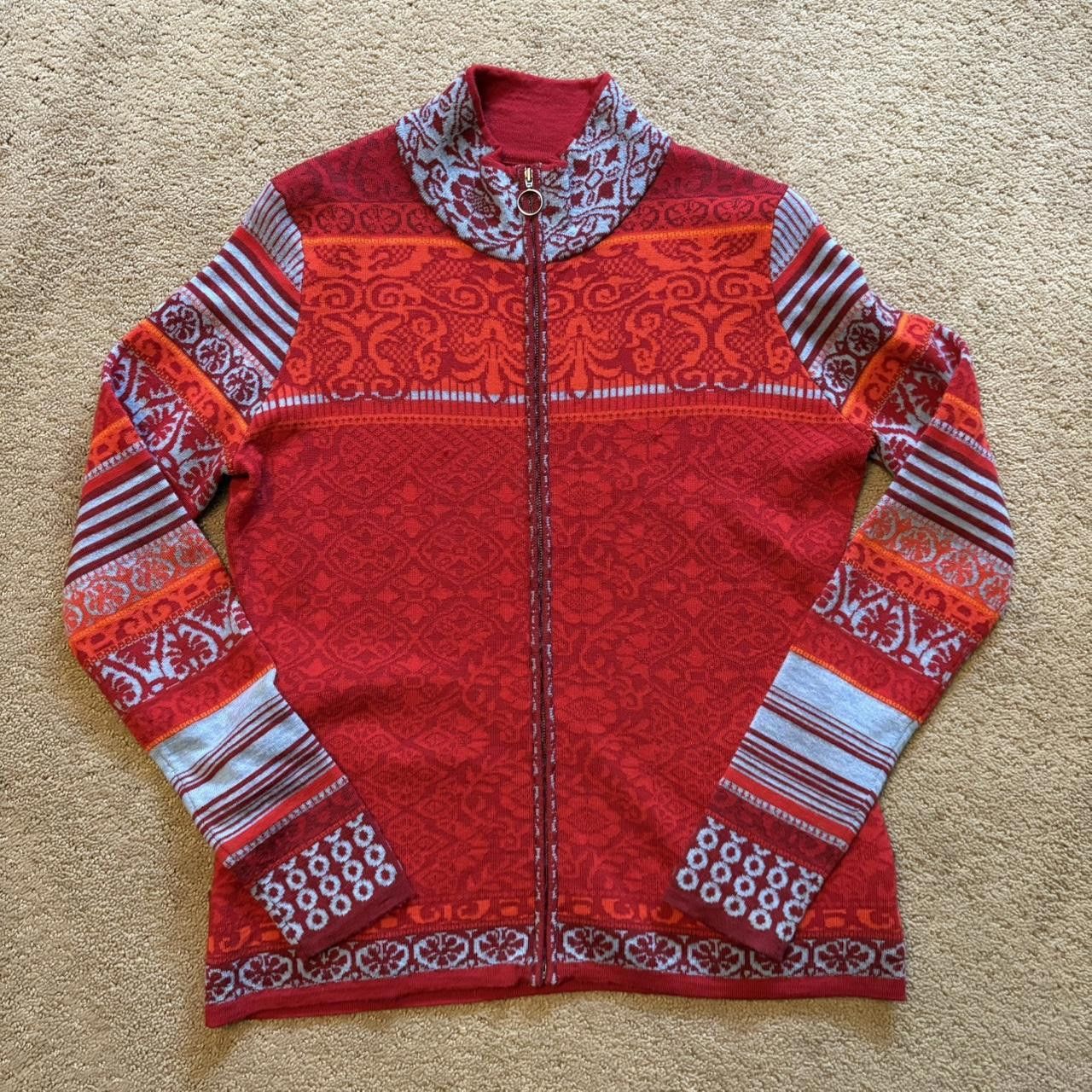 Designer Icelandic Design Zip Up Sweater Size M / US 6-8 / IT 42-44 - 1 Thumbnail