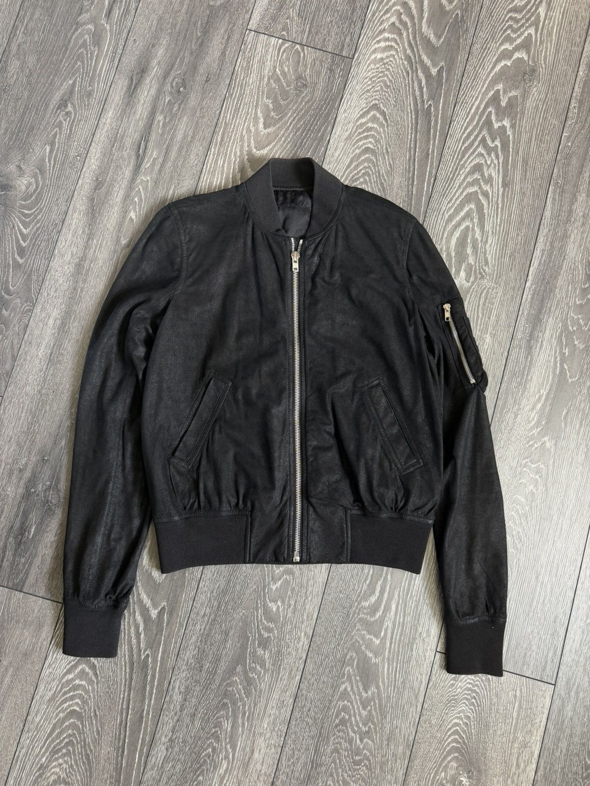 Rick Owens NEW Rick Owens Cyclops Men's Leather Raglan Bomber