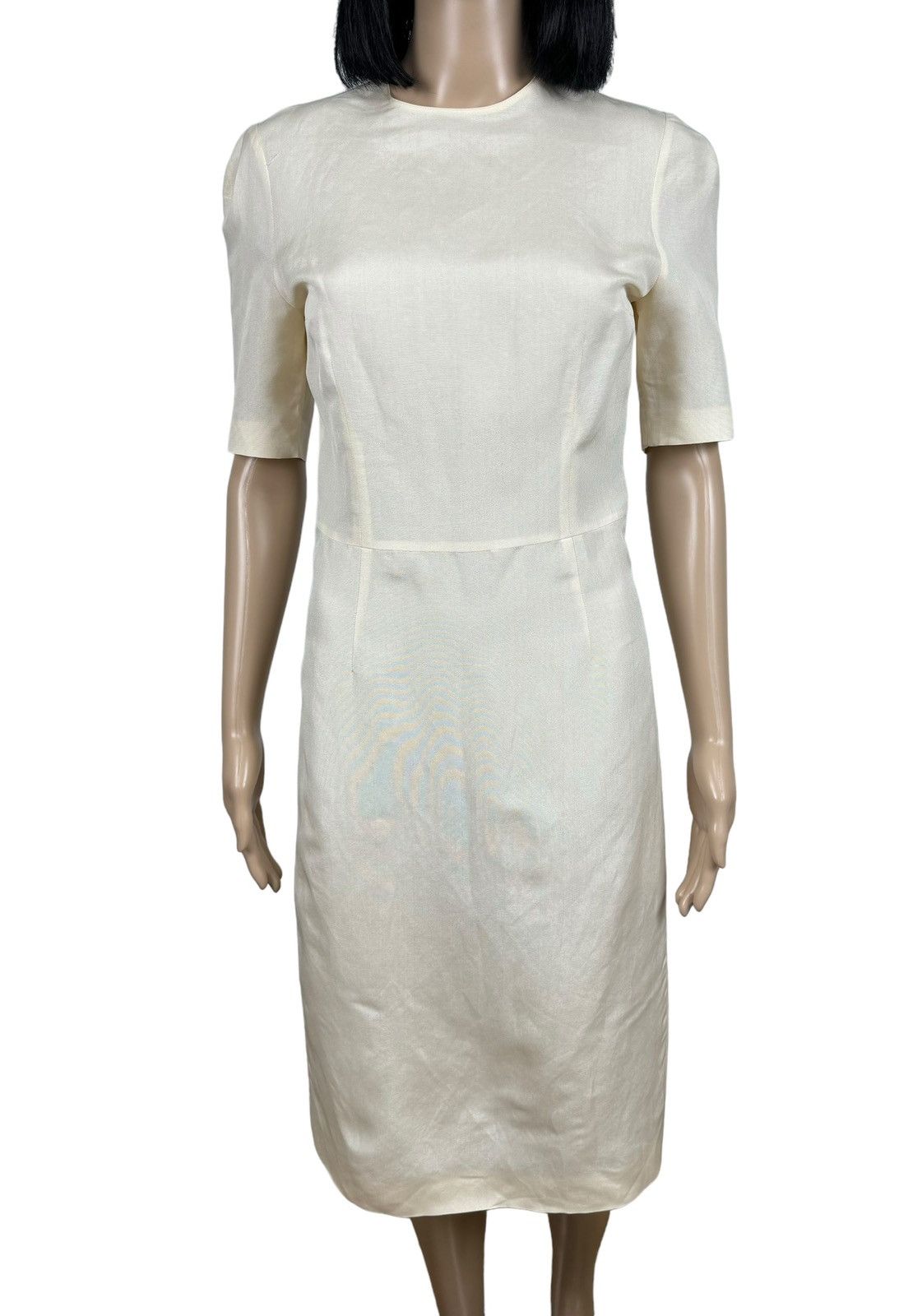 Prada Prada 100% Silk Shift Dress Ivory Knee-Length size 40 Size S / US 4 / IT 40 - 3 Thumbnail