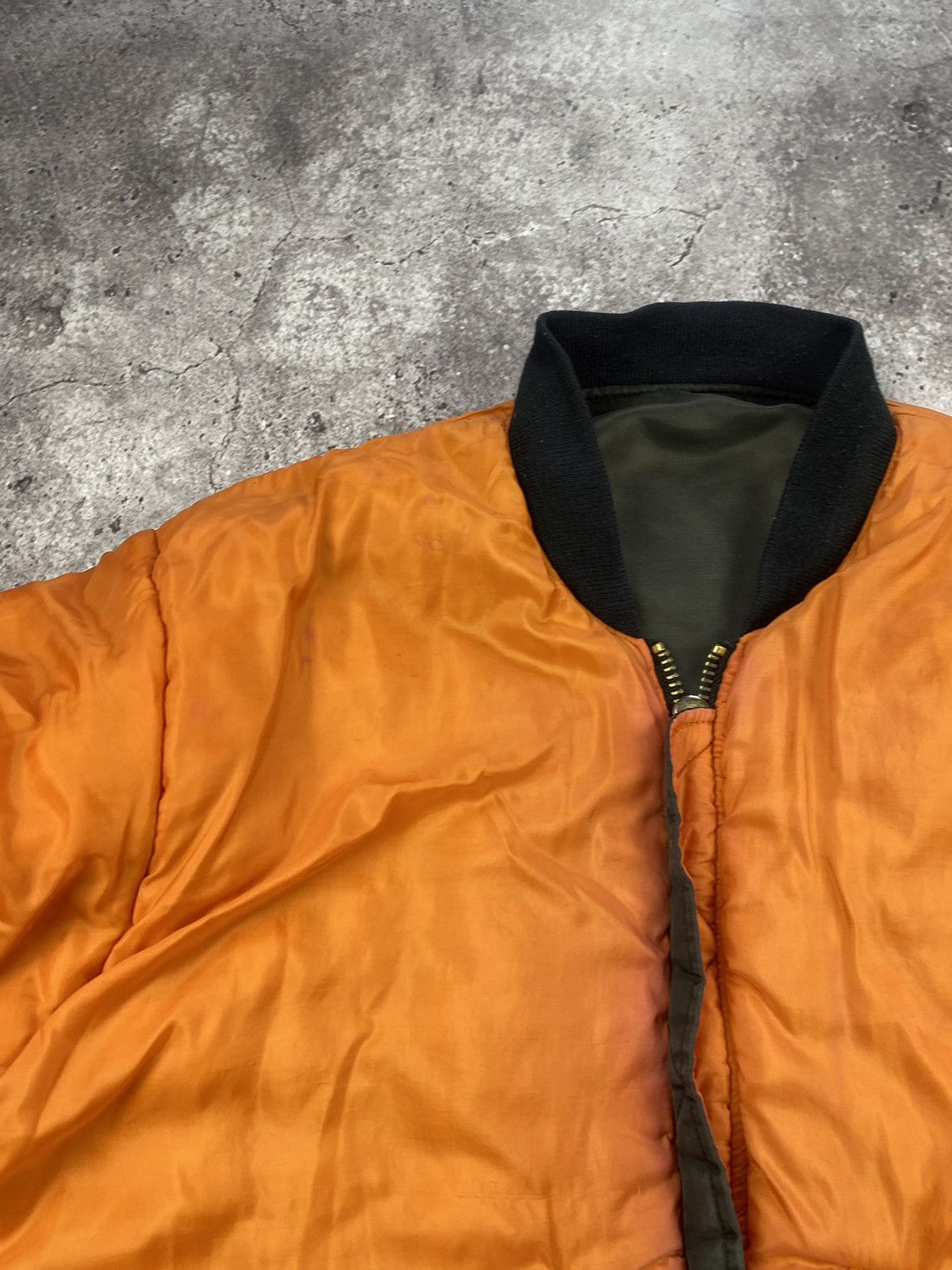 Vintage 90s Boxy MA-1 Military Reversible FADED Bomber DISTRSSED Size US L / EU 52-54 / 3 - 23 Thumbnail