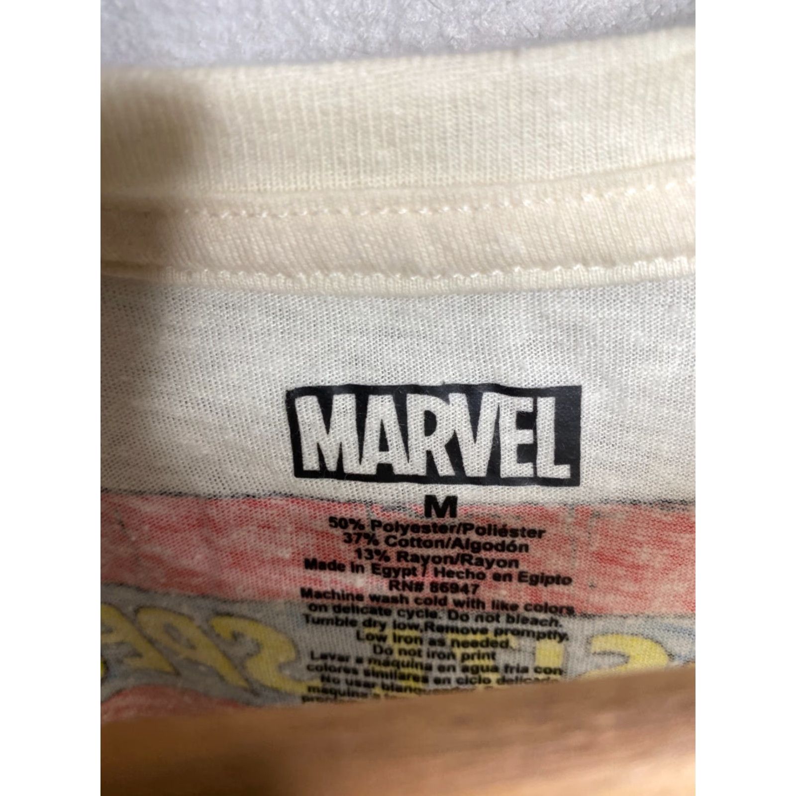 Vintage Marvel T-Shirt Men Graphic Marvel Comics Tee Crew Neck Short Sleeve White 100% Cotton XS-XL Vintage Size US M / EU 48-50 / 2 - 6 Thumbnail