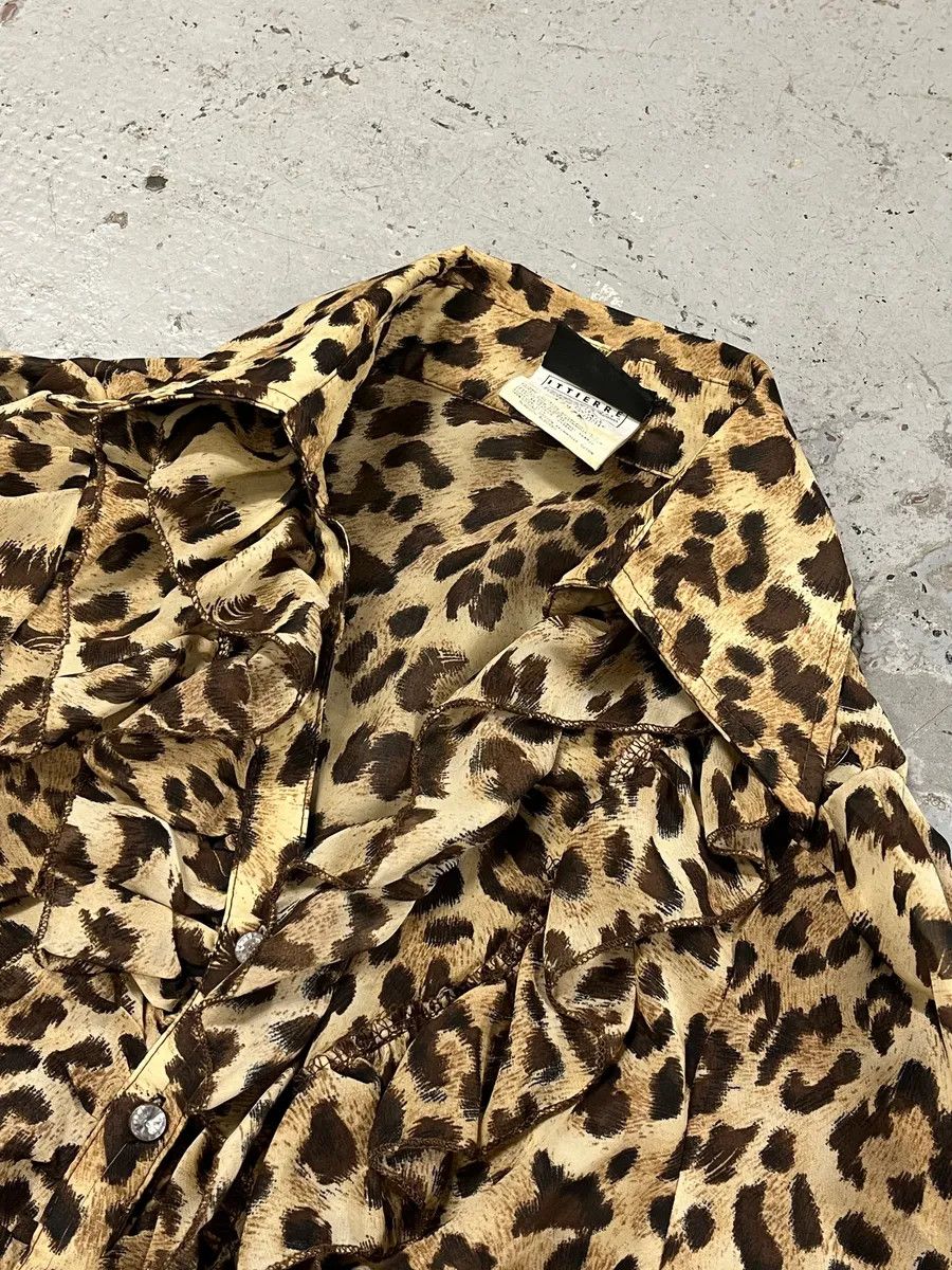 Roberto Cavalli 2000s Cavalli Leopard Print Chic Shirt Size XS / US 0-2 / IT 36-38 - 6 Thumbnail