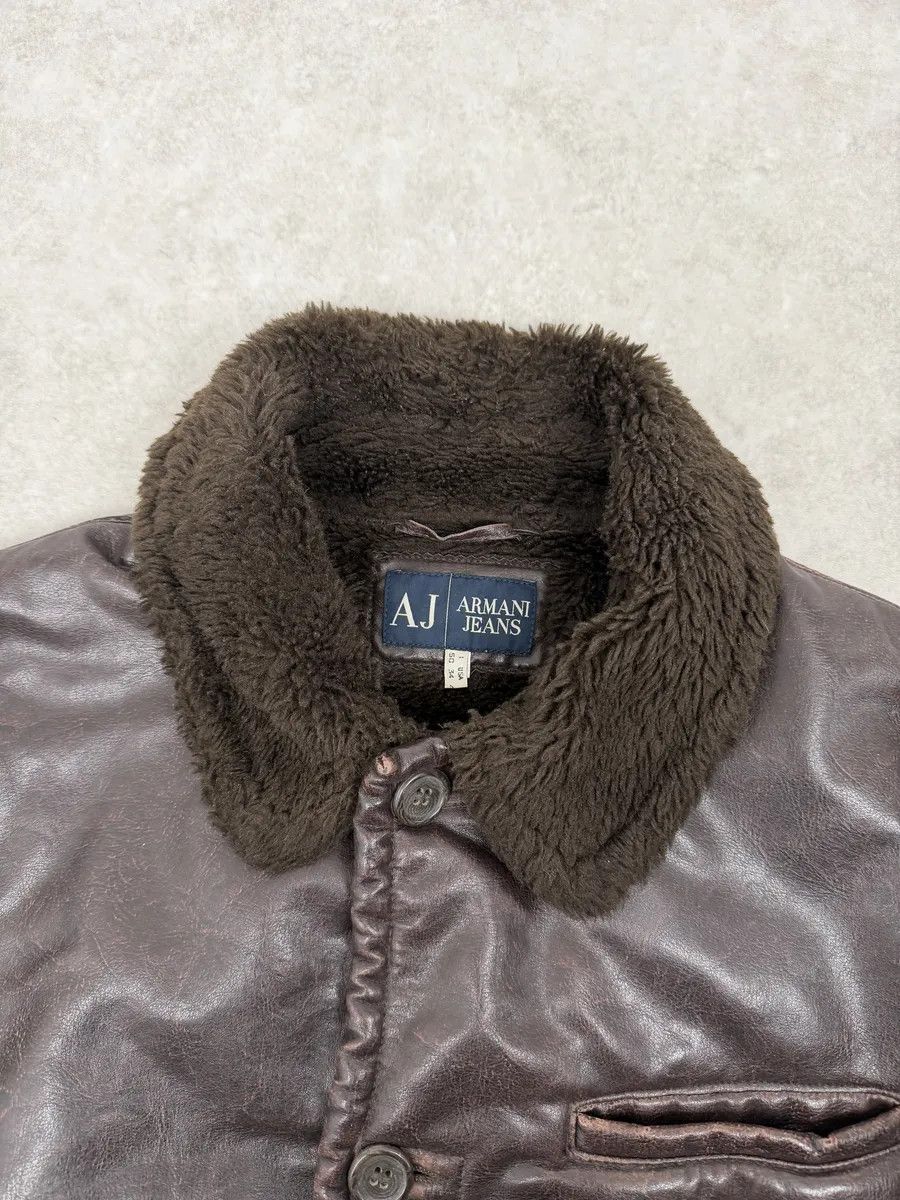 Armani 2000s Armani Brown Faux Shearling Jacket Size US M / EU 48-50 / 2 - 9 Thumbnail