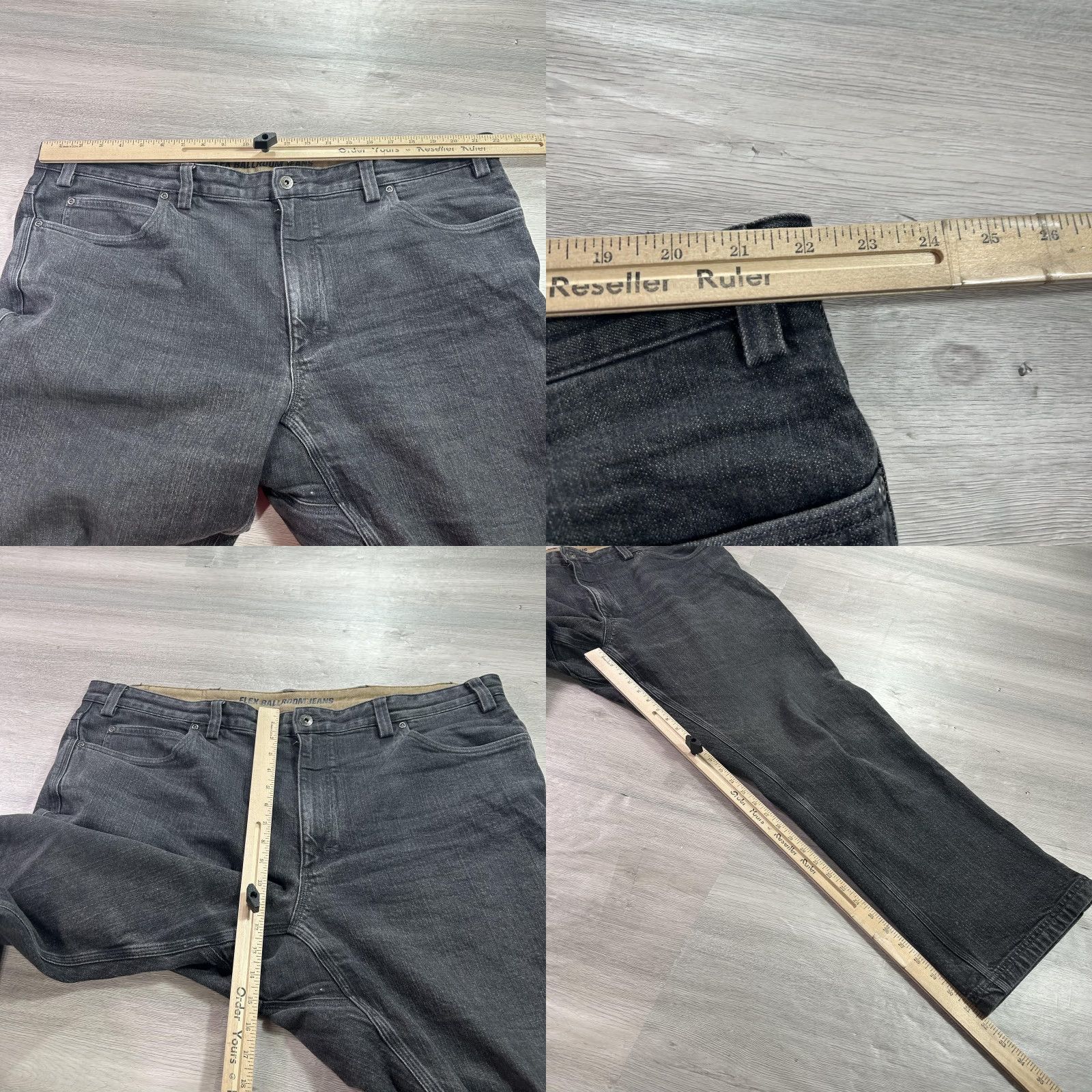 Duluth Trading Company Duluth Trading Co Duluth Flex Ballroom Jeans Mens 44x32 Gray Denim Work Pants Relaxed Fit Straight Jeans Size US 44 / EU 60 - 8 Thumbnail