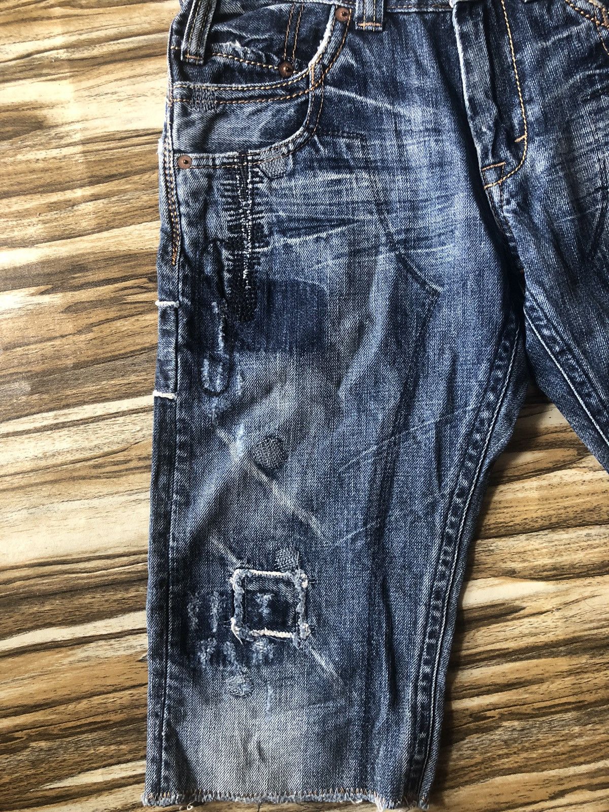 Japanese Brand × Kapital × Le Grande Bleu (L.G.B.) Vtg Y2K bartack patchwork sashiko boro opium kapital Size US 32 / EU 48 - 4 Thumbnail