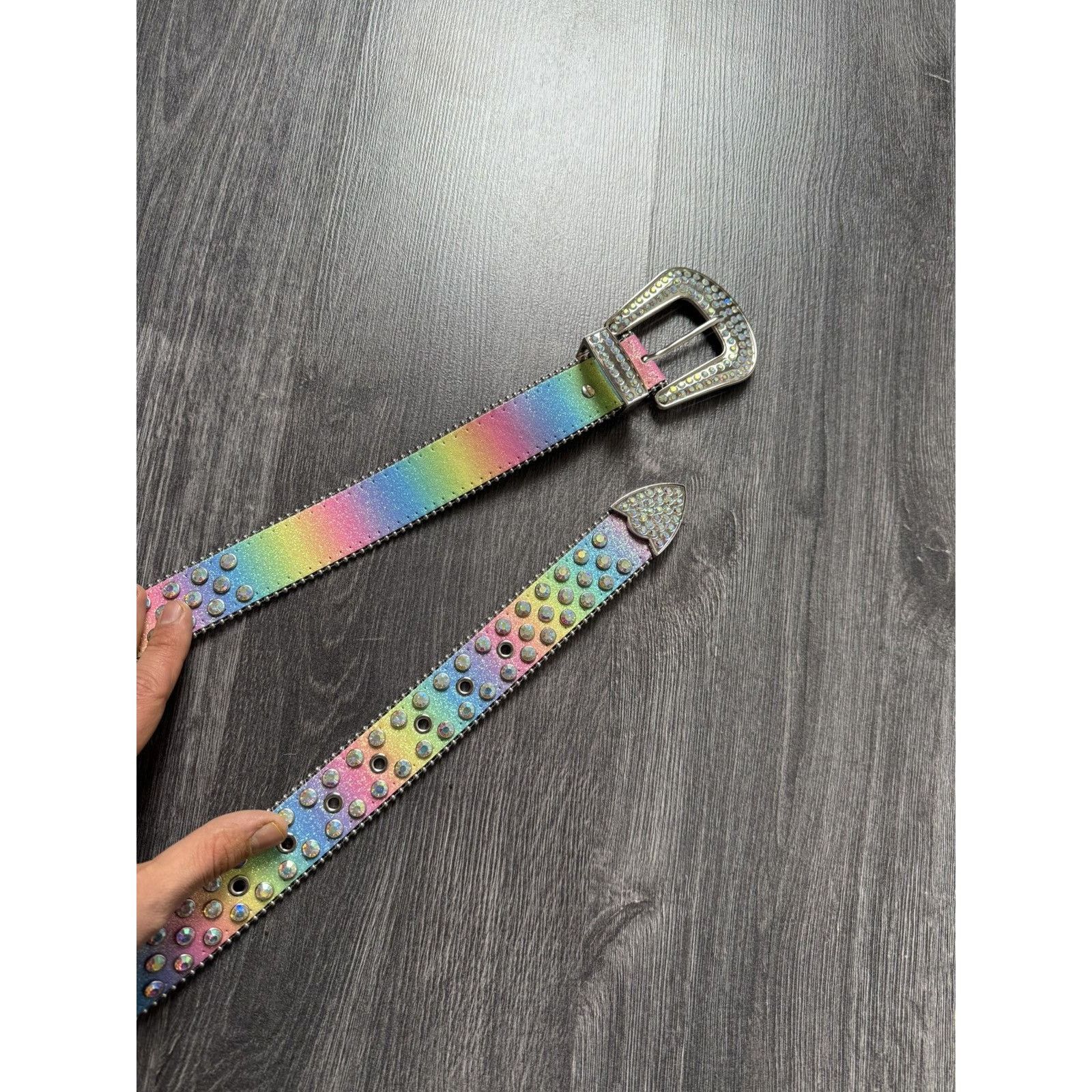 Japanese Brand × Vintage Vintage Belts Y2K Rhinestones Punk Rhinestone BB Simon style Size ONE SIZE - 7 Thumbnail