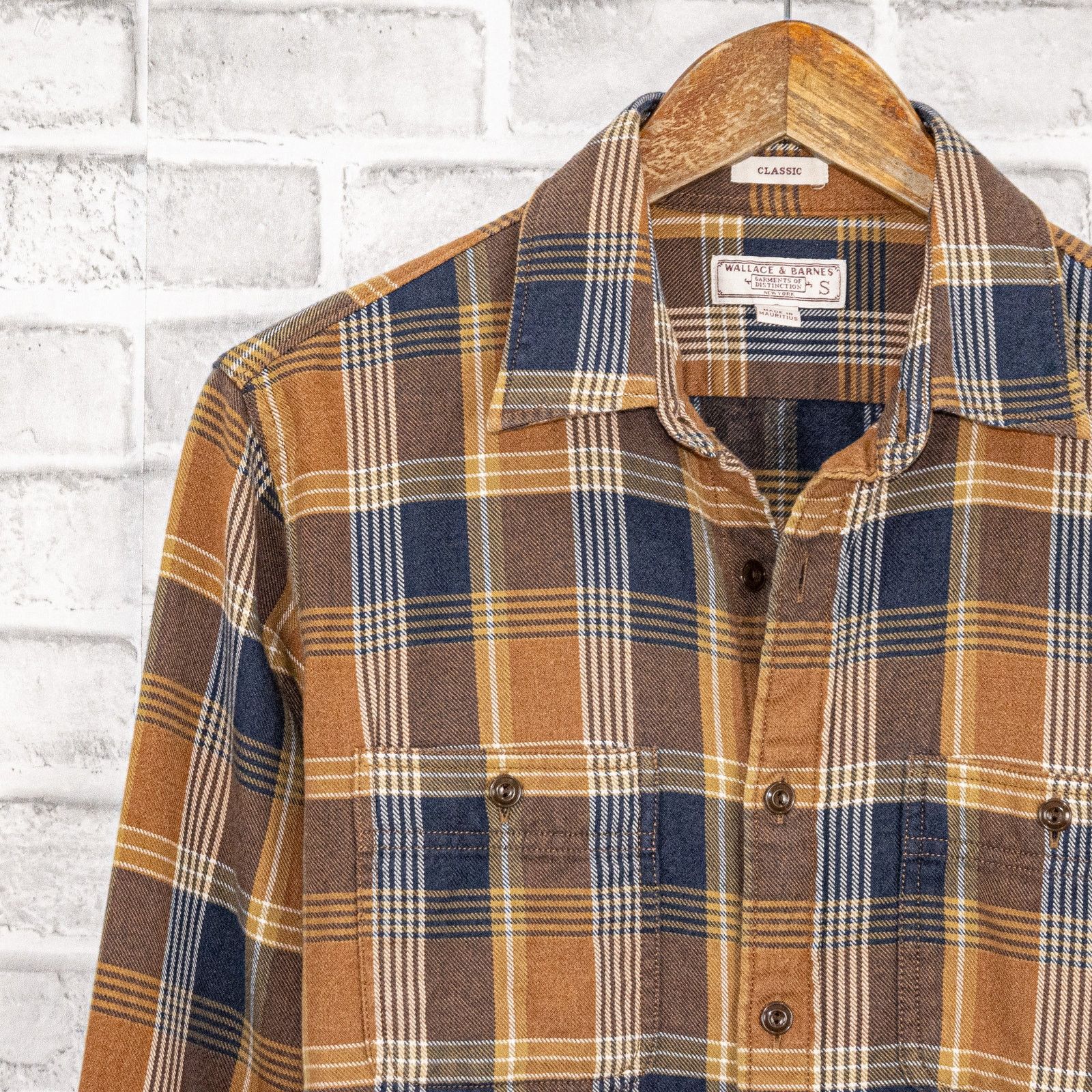 Wallace & Barnes Wallace & Barnes Button up Flannel Shirt in Brown Plaid Size US S / EU 44-46 / 1 - 3 Thumbnail