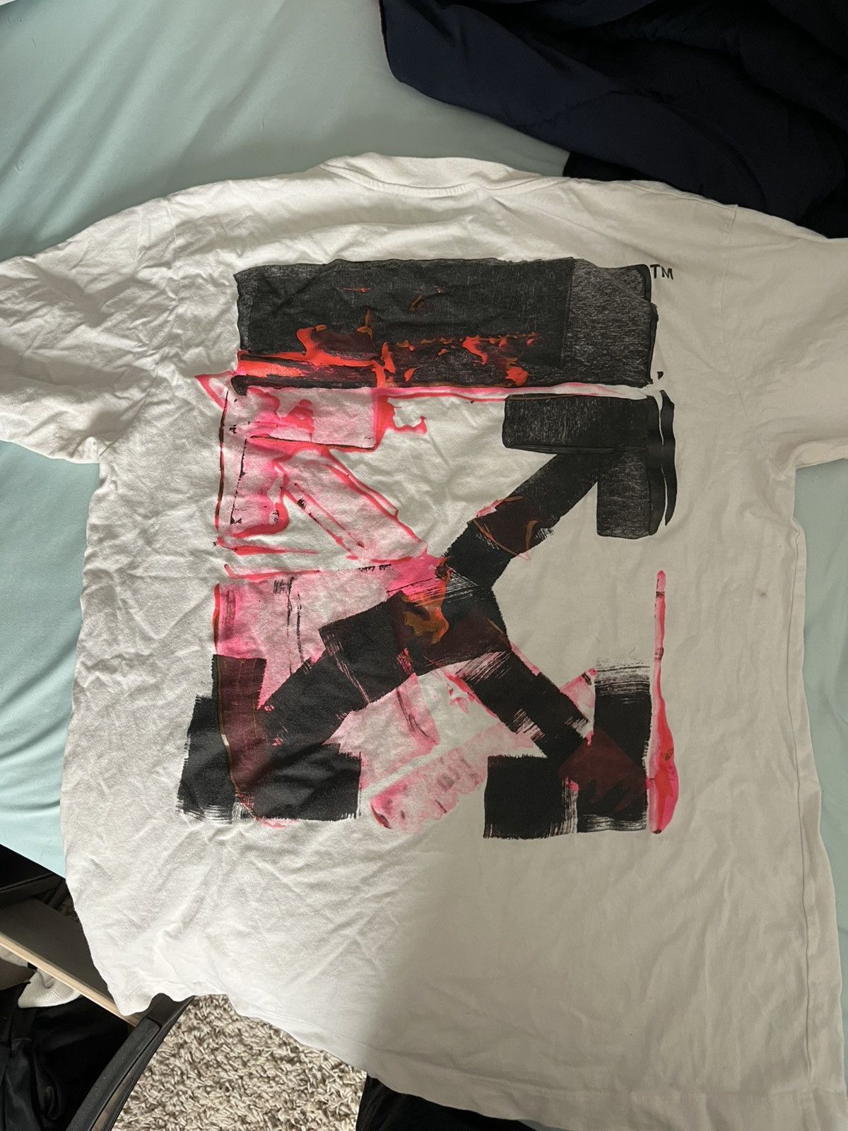 Off-White Off-white pink acrylic tee Size US L / EU 52-54 / 3 - 2 Thumbnail