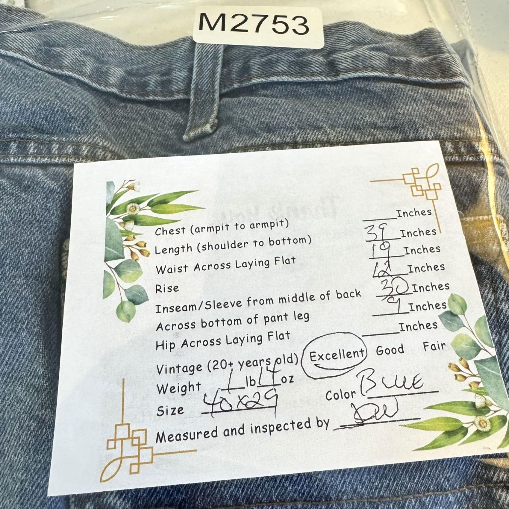 Dickies Dickies Jeans Mens 40x29 Blue Denim 5-Pocket Workwear Relaxed Fit Straight Leg Jeans Mens Regular Size 40 Blue Size US 40 / EU 56 - 7 Thumbnail