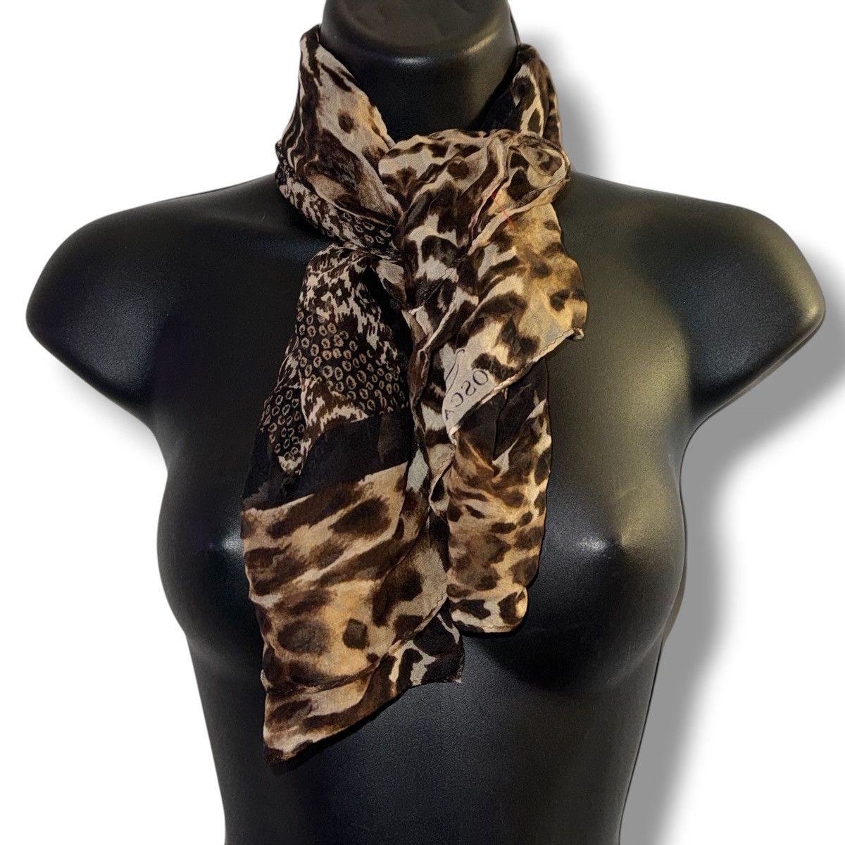 Oscar De La Renta Oscar de la Renta leopard print silk scarf Size ONE SIZE - 1 Thumbnail