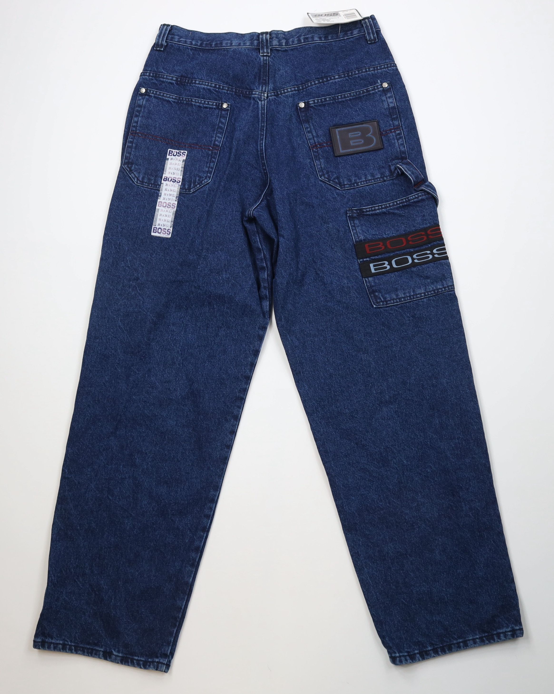 Vintage Deadstock Vintage 90s Boss Wide Leg Skateboard Denim Jeans Size US 36 / EU 52 - 7 Thumbnail