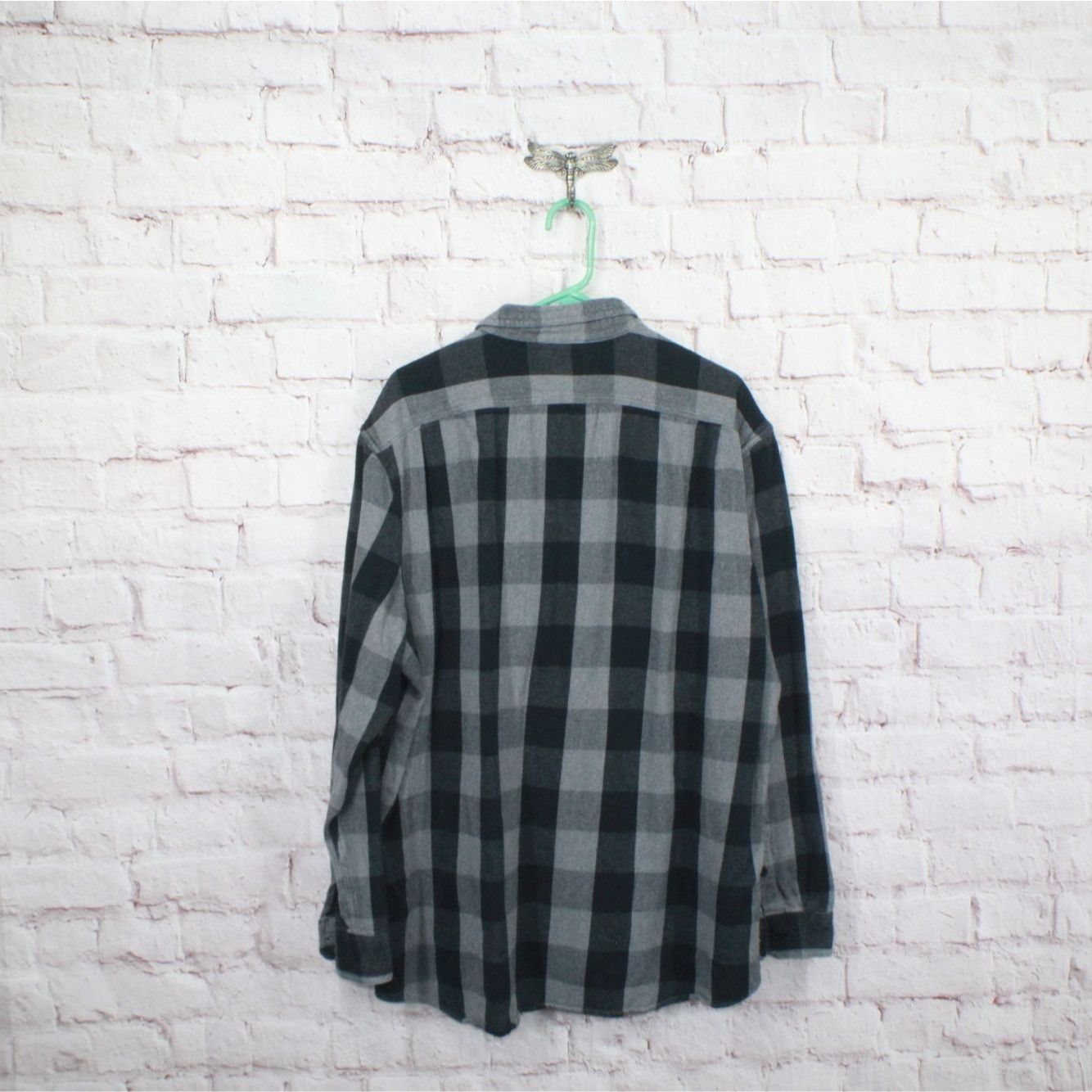 L.L. Bean LL Bean Organic Flannel Shirt Black Gray XXL Size US XXL / EU 58 / 5 - 6 Thumbnail