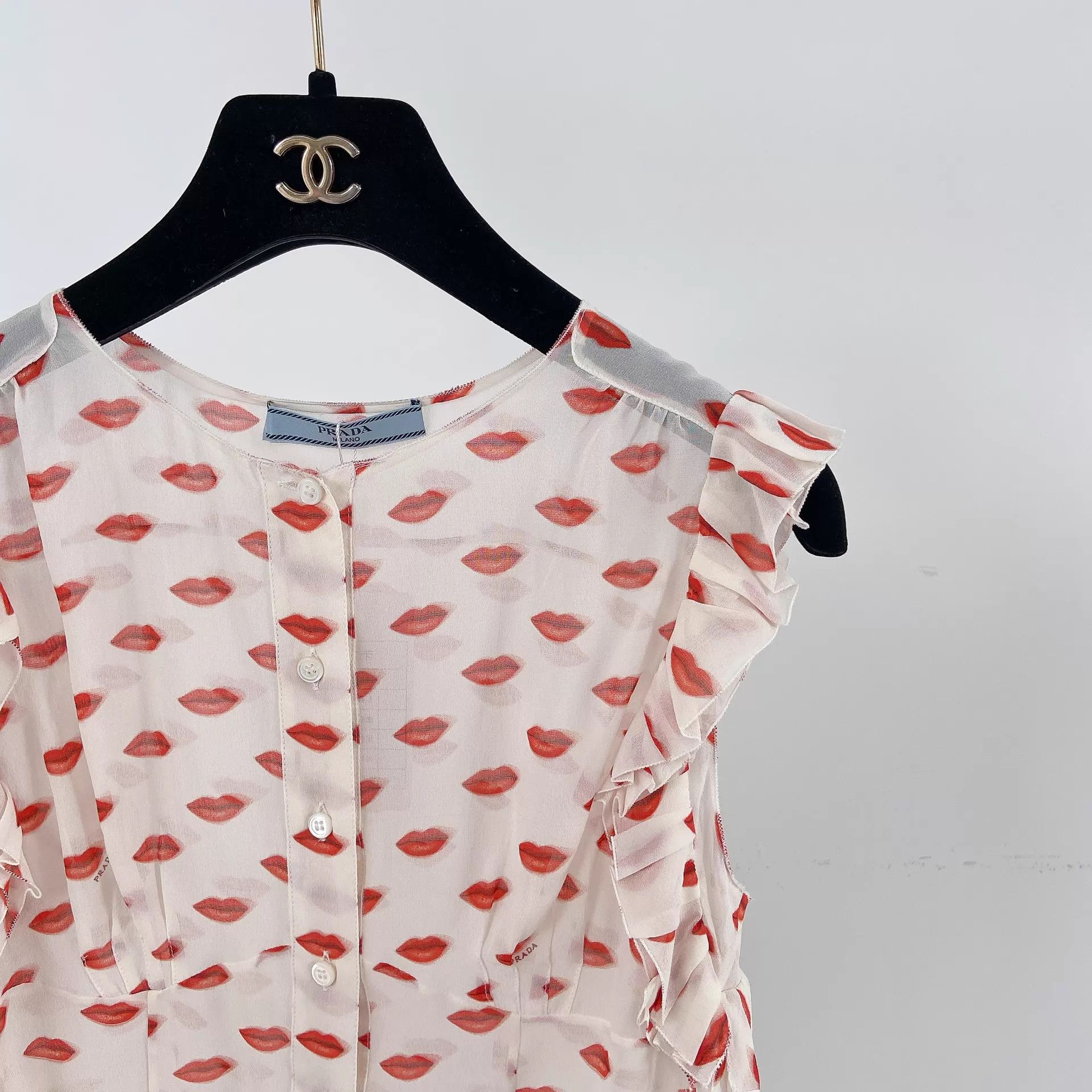 Prada PRADA Used Sleeveless Silk Top Women's 38 Size XS / US 0-2 / IT 36-38 - 3 Thumbnail