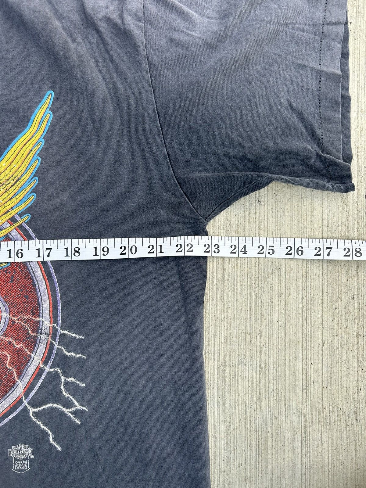 Harley Davidson SUPER FADED Black 90s Harley Davidson lightning graphic tee Size US XL / EU 56 / 4 - 5 Thumbnail