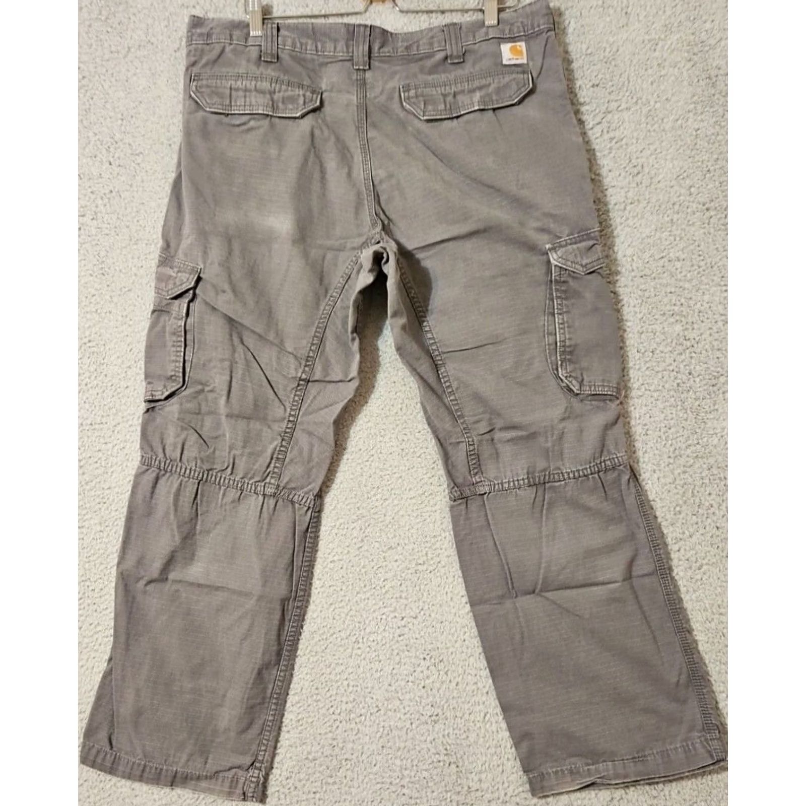 Carhartt Carhartt Pants Mens 38x30 Gray Force Ripstop Cargo Workwear Canvas Pockets Logo 101148 039 Size US 37 - 2 Thumbnail