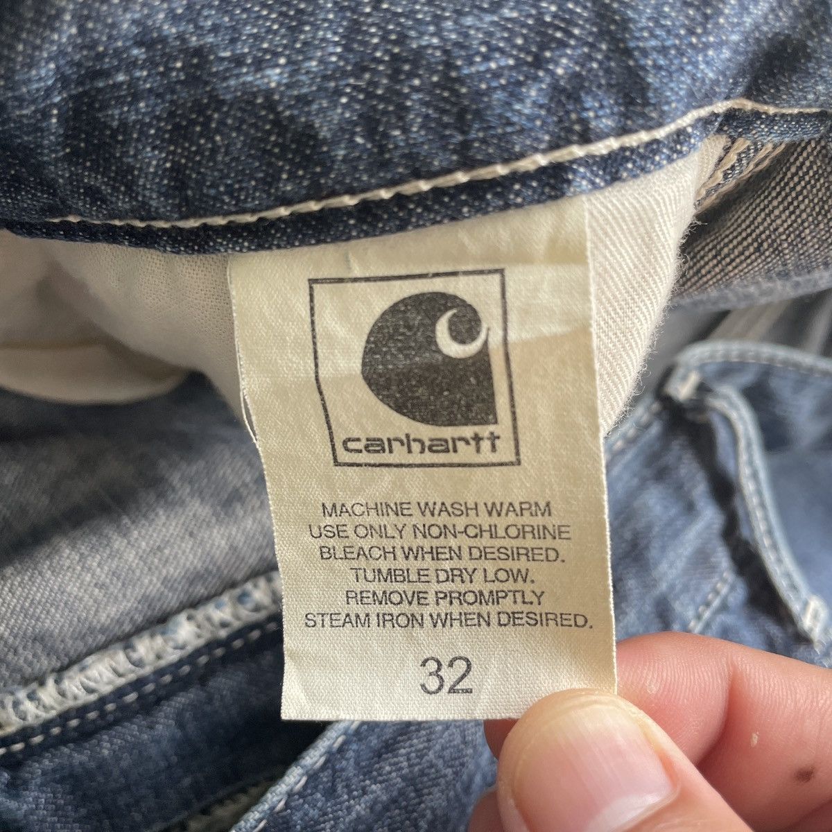 Carhartt × Vintage Carhartt Faded Baggy Worker Denim Jeans Pants W32 Size US 32 / EU 48 - 8 Thumbnail
