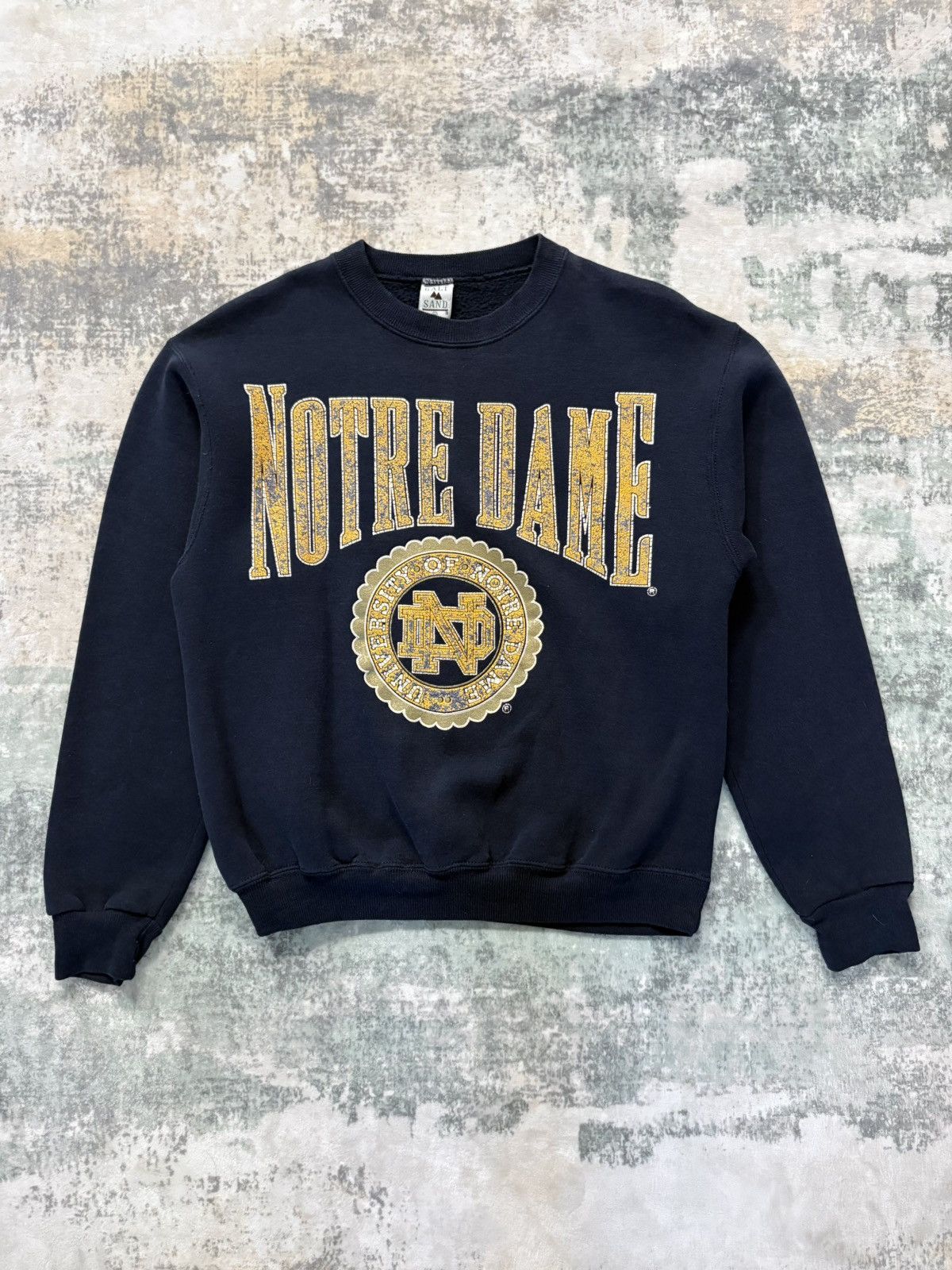 Vintage 90’s Notre Dame Arc Logo Vintage Sweatshirt 50/50 Size US M / EU 48-50 / 2 - 1 Thumbnail