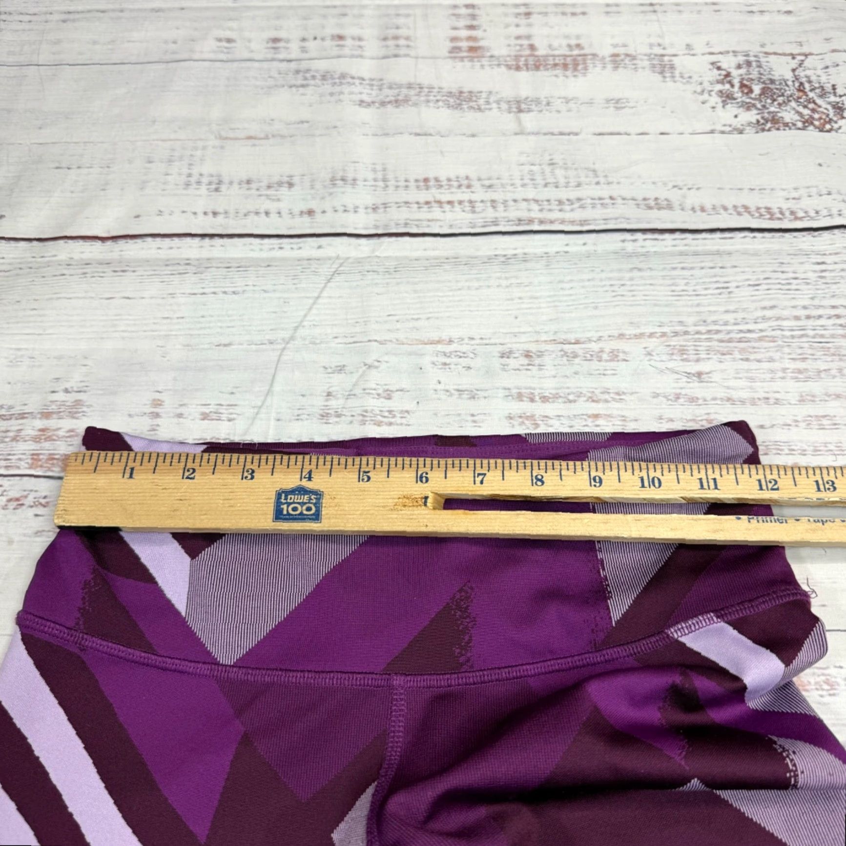 Brooks Brooks Cropped Leggings Womens XS Purple Print Running & Jogging Activewear Slim Fit Pull On Size 26" / US 2 / IT 38 - 5 Thumbnail