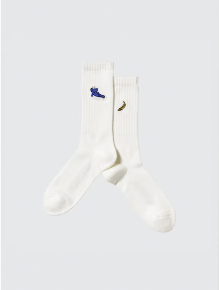 Andy Warhol × Kaws × Uniqlo KAWS & Warhol Uniqlo Socks UNISEX US 8 - US 11 Size ONE SIZE - 2 Thumbnail