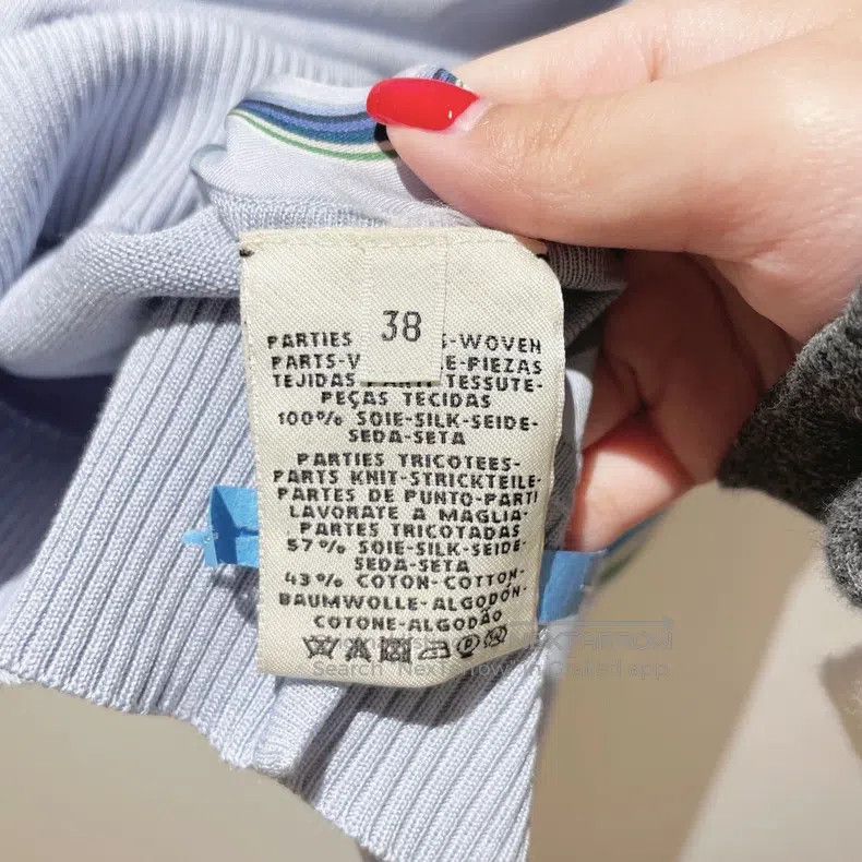 Hermes Hermes Silk blue short sleeve knit top Size XS / US 0-2 / IT 36-38 - 3 Thumbnail