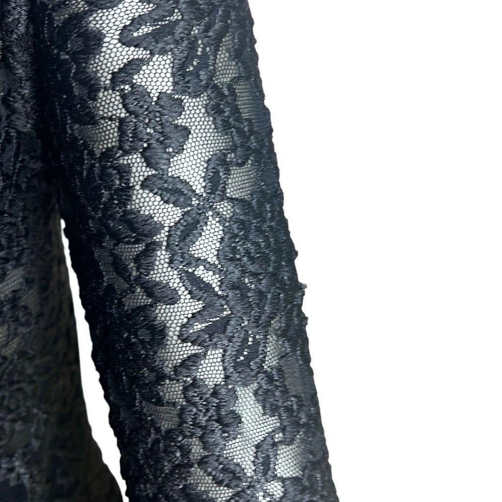 Cosa Nova Kova & T Black Lace Long-Sleeve Top Size S / US 4 / IT 40 - 9 Thumbnail