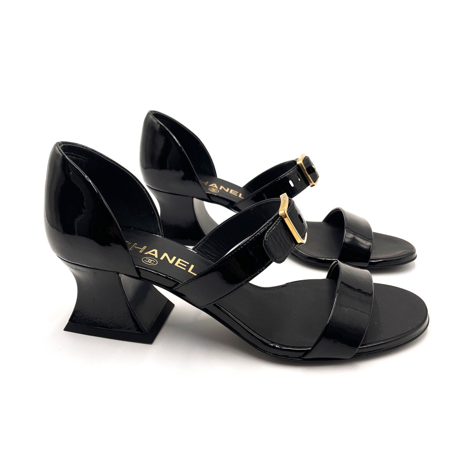 Chanel Black Heel Sandals Size US 7.5 / IT 37.5 - 5 Thumbnail