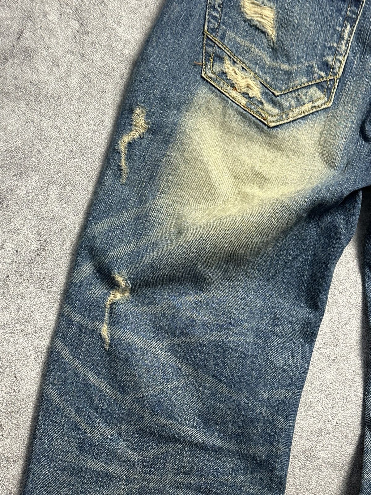 Tornado Mart 90s Japanese Lolita Distressed Studded Mud Wash Denim Jeans Size US 28 / EU 44 - 9 Thumbnail
