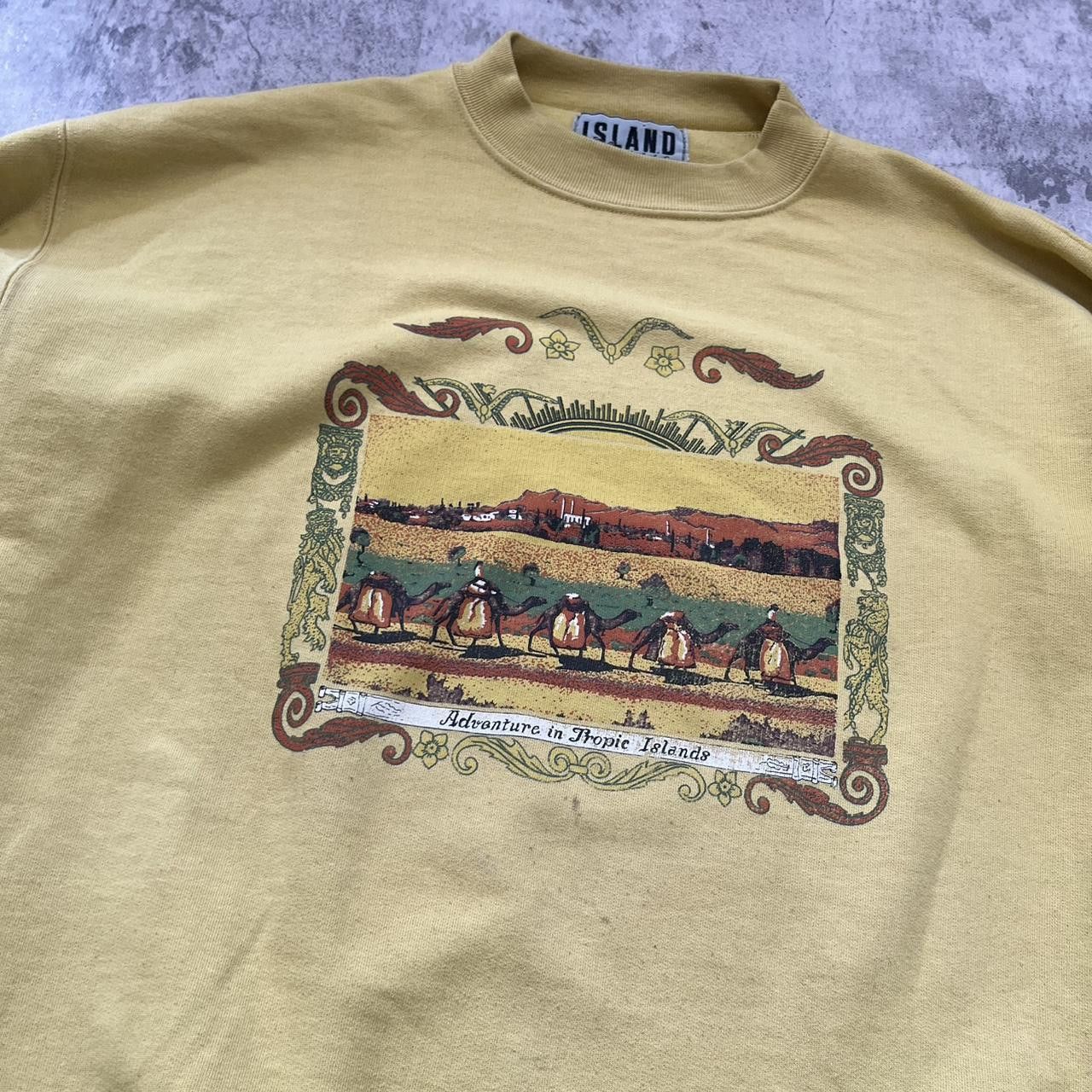Other Boxy Vintage Retro 90s Sweatshirt Rap hip hop Yellow Size US S / EU 44-46 / 1 - 3 Thumbnail