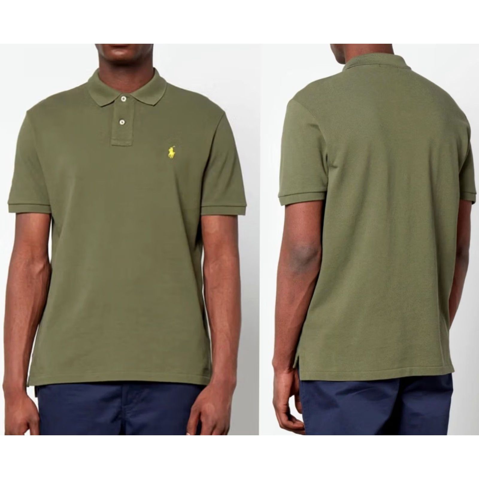 Ralph Lauren VINTAGE Polo Ralph Lauren Custom Slim Fit Polo T-Shirt Rare Retro XXL Olive Mens Brown? Size US XXL / EU 58 / 5 - 3 Thumbnail