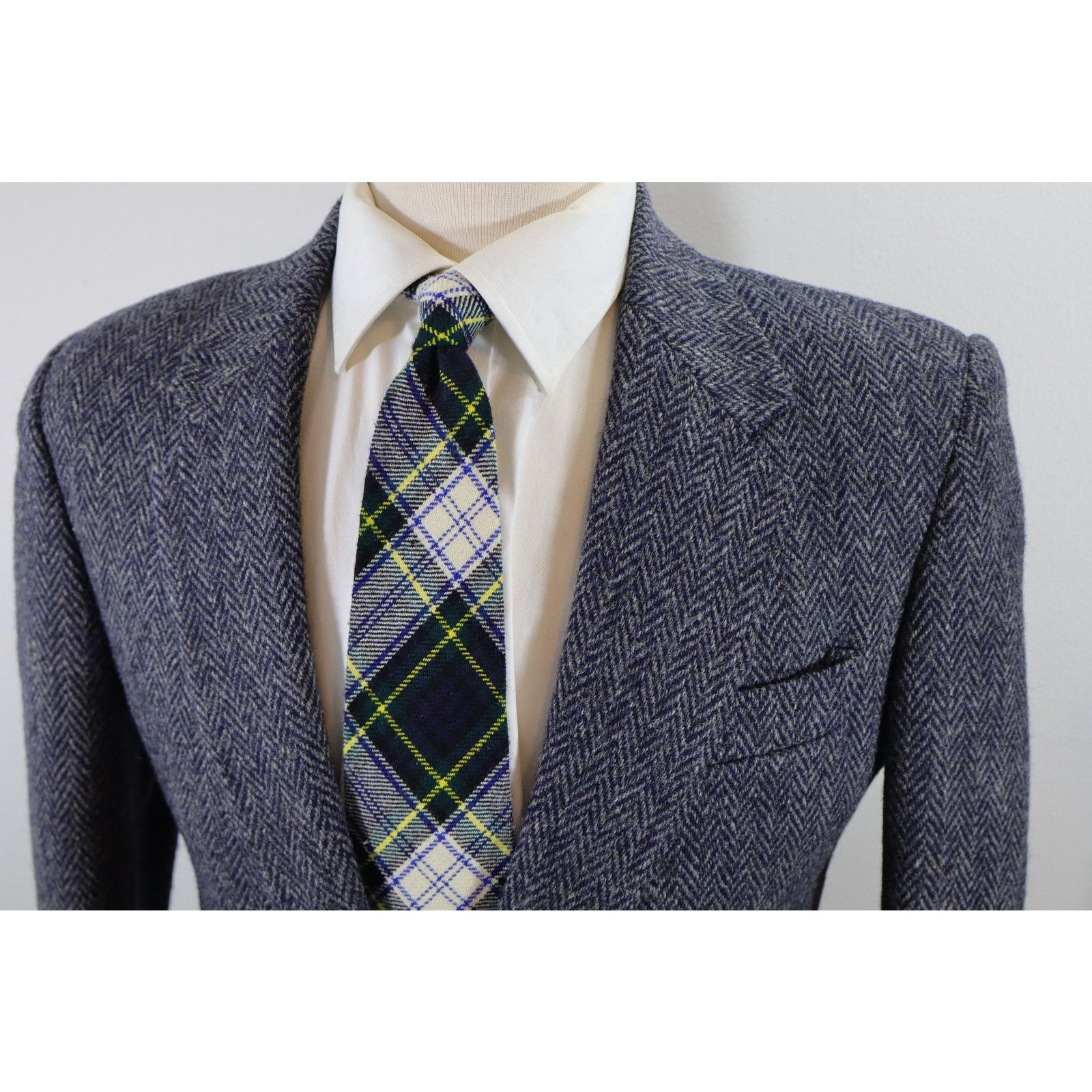 Harris Tweed 38R Vintage 1970s Ghiglino Genova 1893 Harris Tweed Blazer Size 38R - 2 Thumbnail