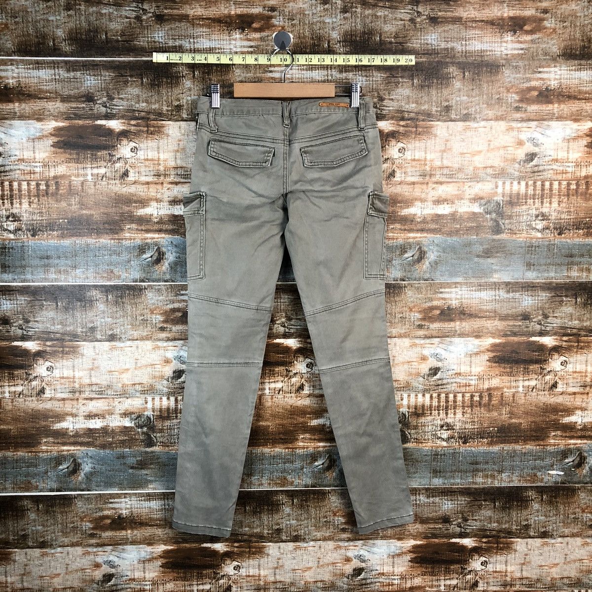 Japanese Brand Spiral Temp Green Cargo Multipocket Pants #A2456 Size 25" / US 0 / IT 36 - 16 Thumbnail